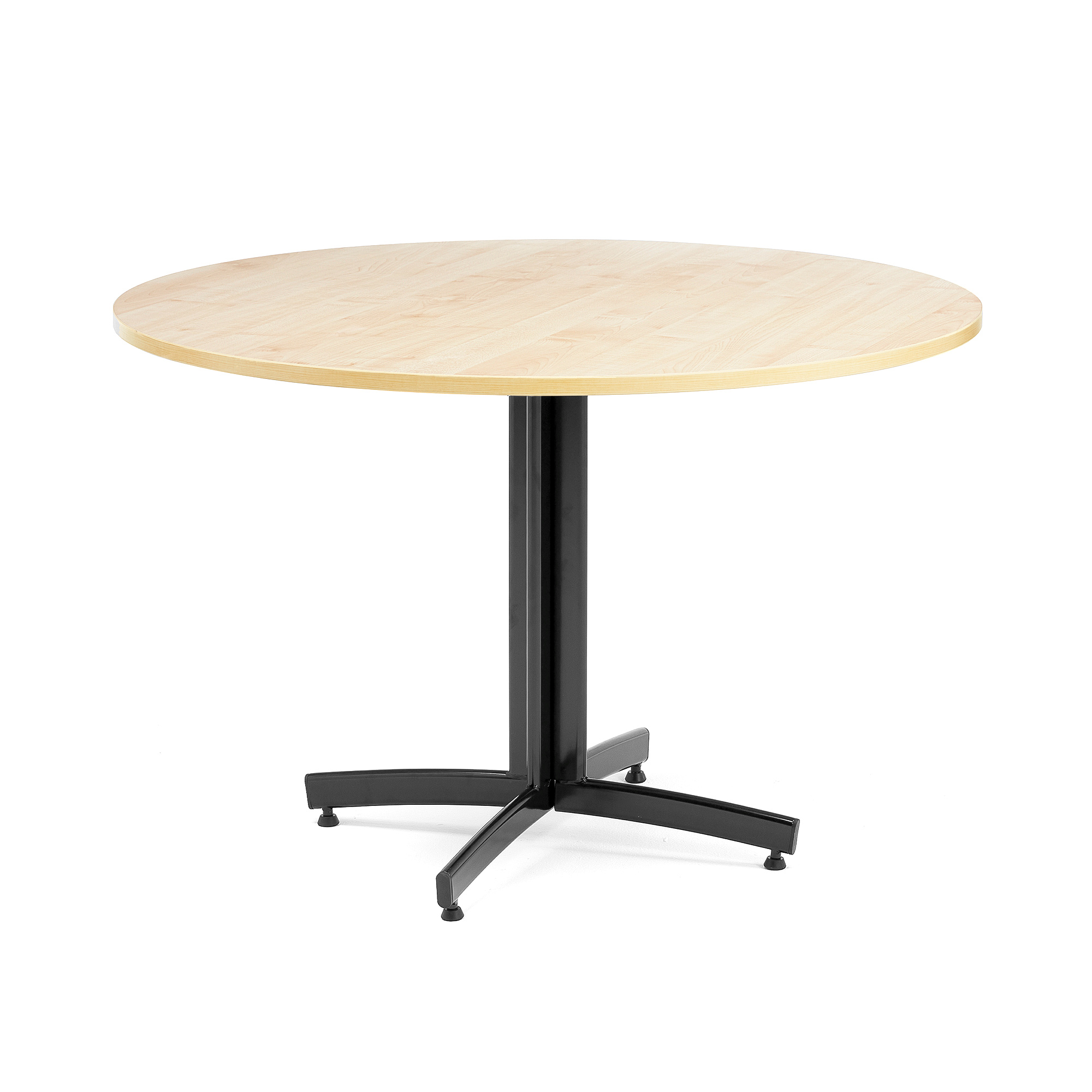 Jedálenský stôl SANNA, okrúhly Ø 1100 x V 720 mm, breza / čierna