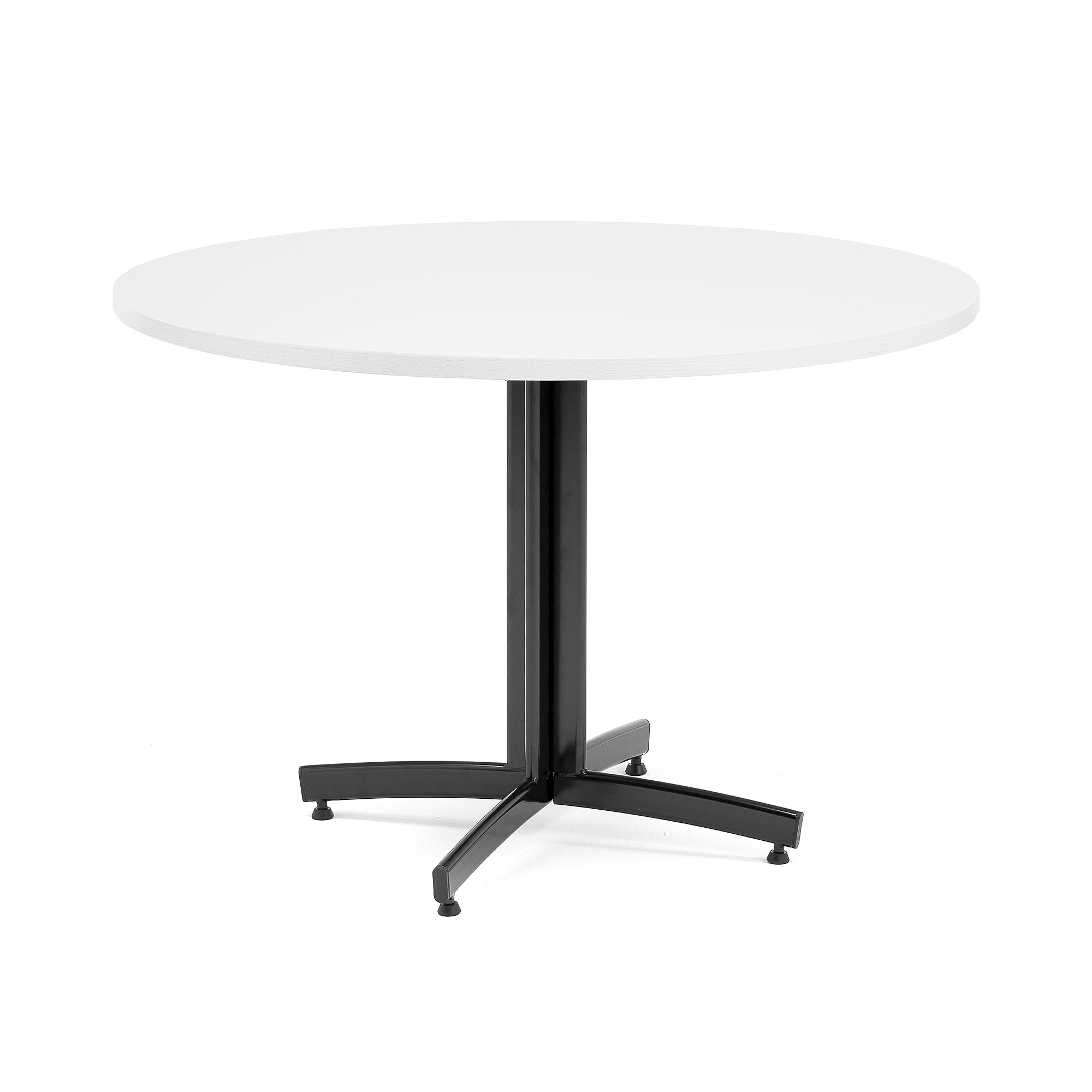 Okrúhly jedálenský stôl SANNA, Ø 1100 x V 720 mm, biela / čierna