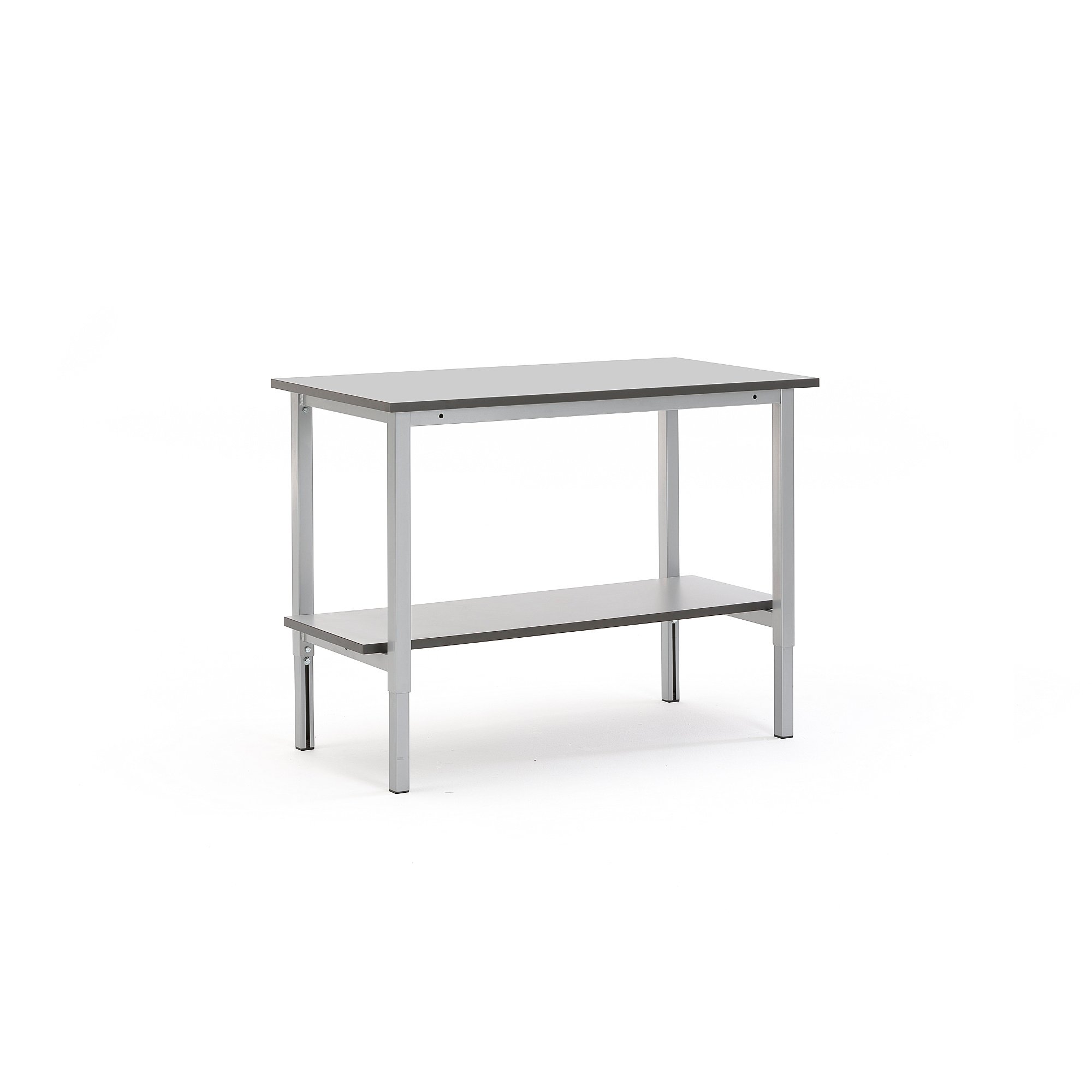 E-shop Nastaviteľný dielenský stôl MOTION, so spodnou policou, 1200x600 mm