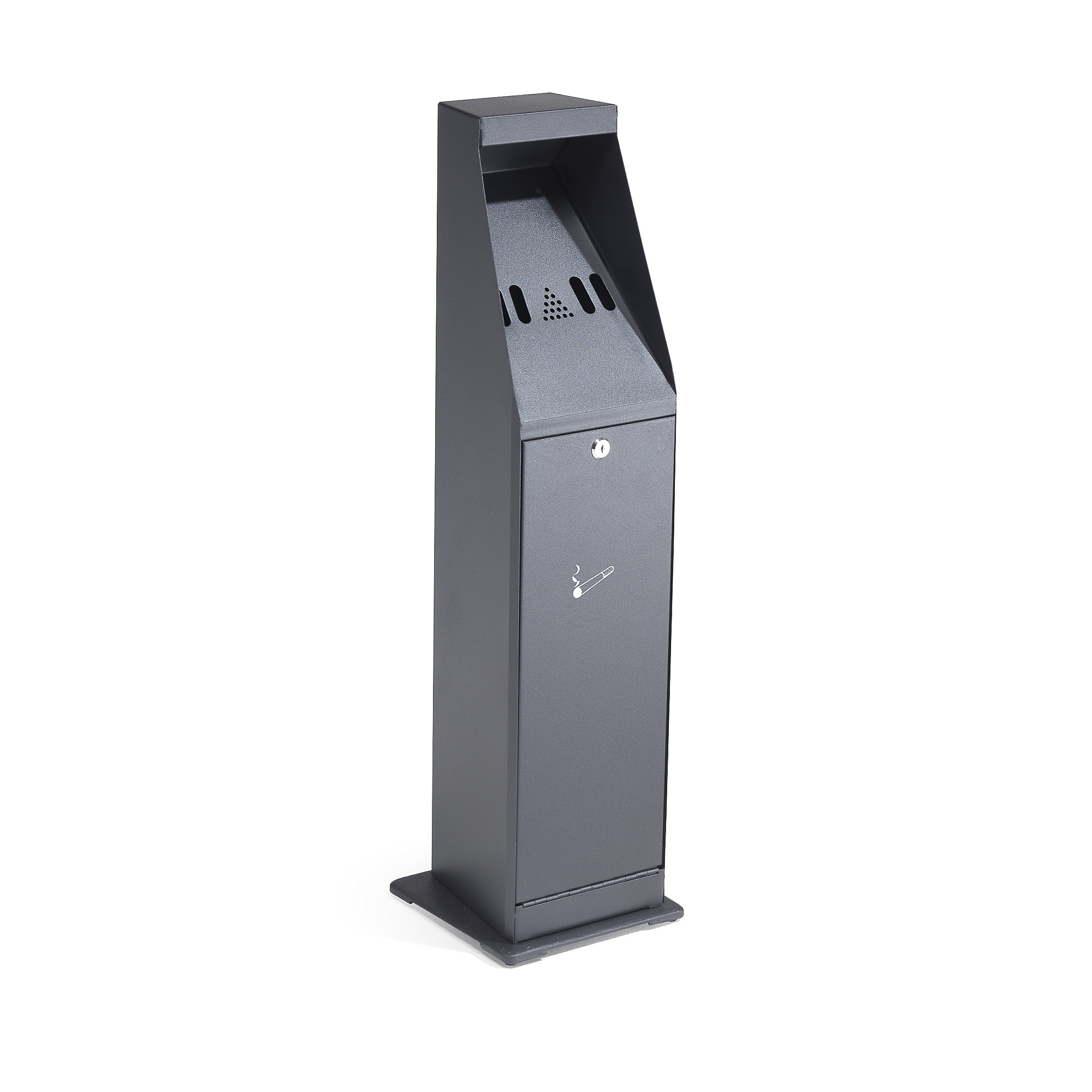 E-shop Voľne stojaci popolník GRANT, 880x240x240 mm, čierny