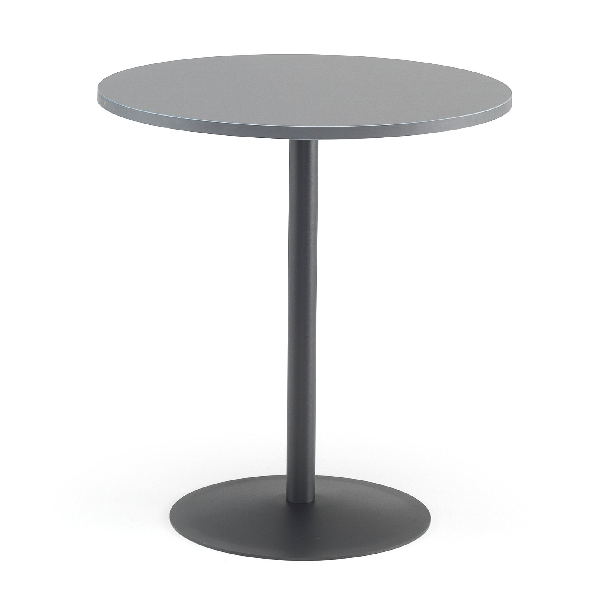 E-shop Kaviarenský stôl ASTRID, Ø 700 x V 735 mm, grafitová / čierna