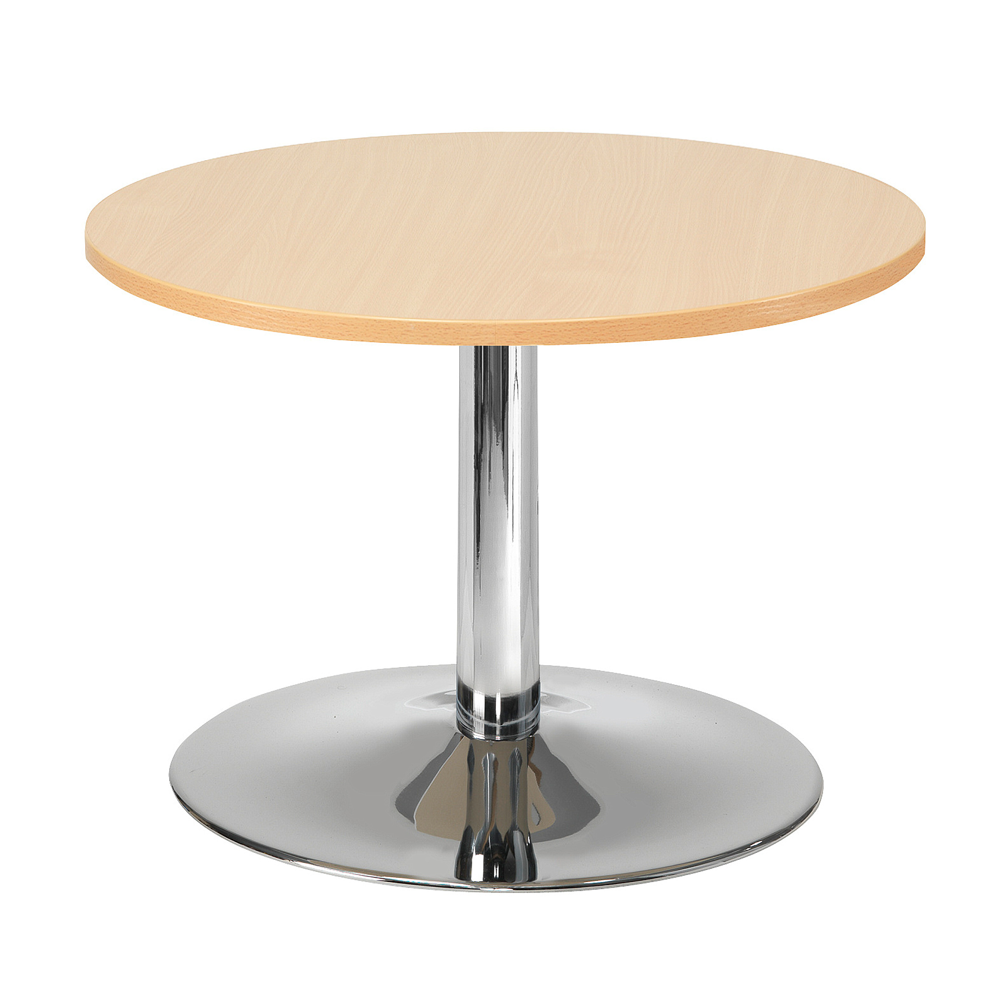 E-shop Konferenčný stolík MONTY, Ø700 mm, buk / chróm