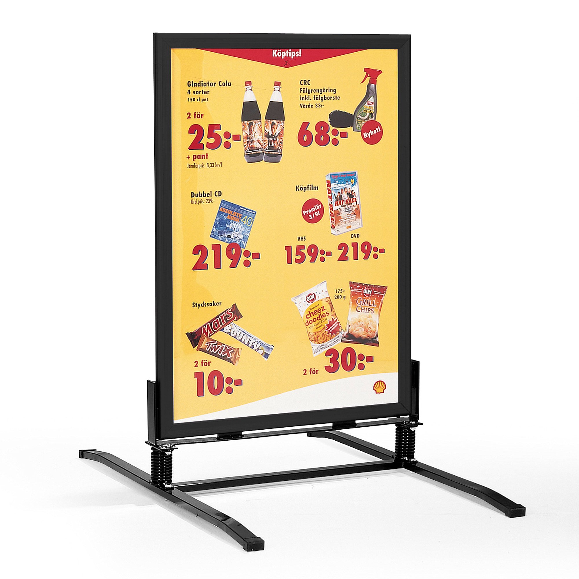 E-shop Reklamný stojan, 700x1000 mm, čierny