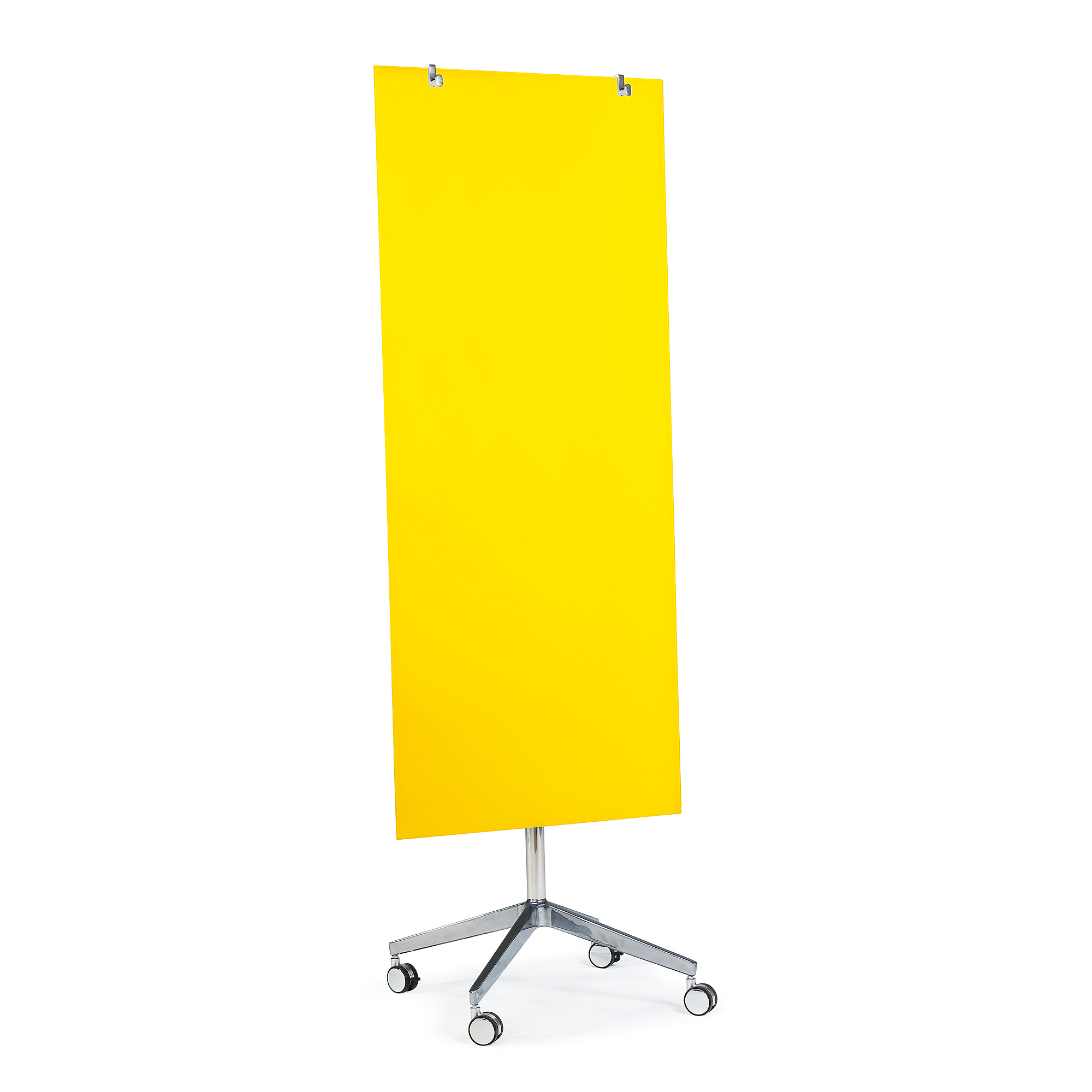Mobilní skleněná tabule STELLA, magnetická, žlutá