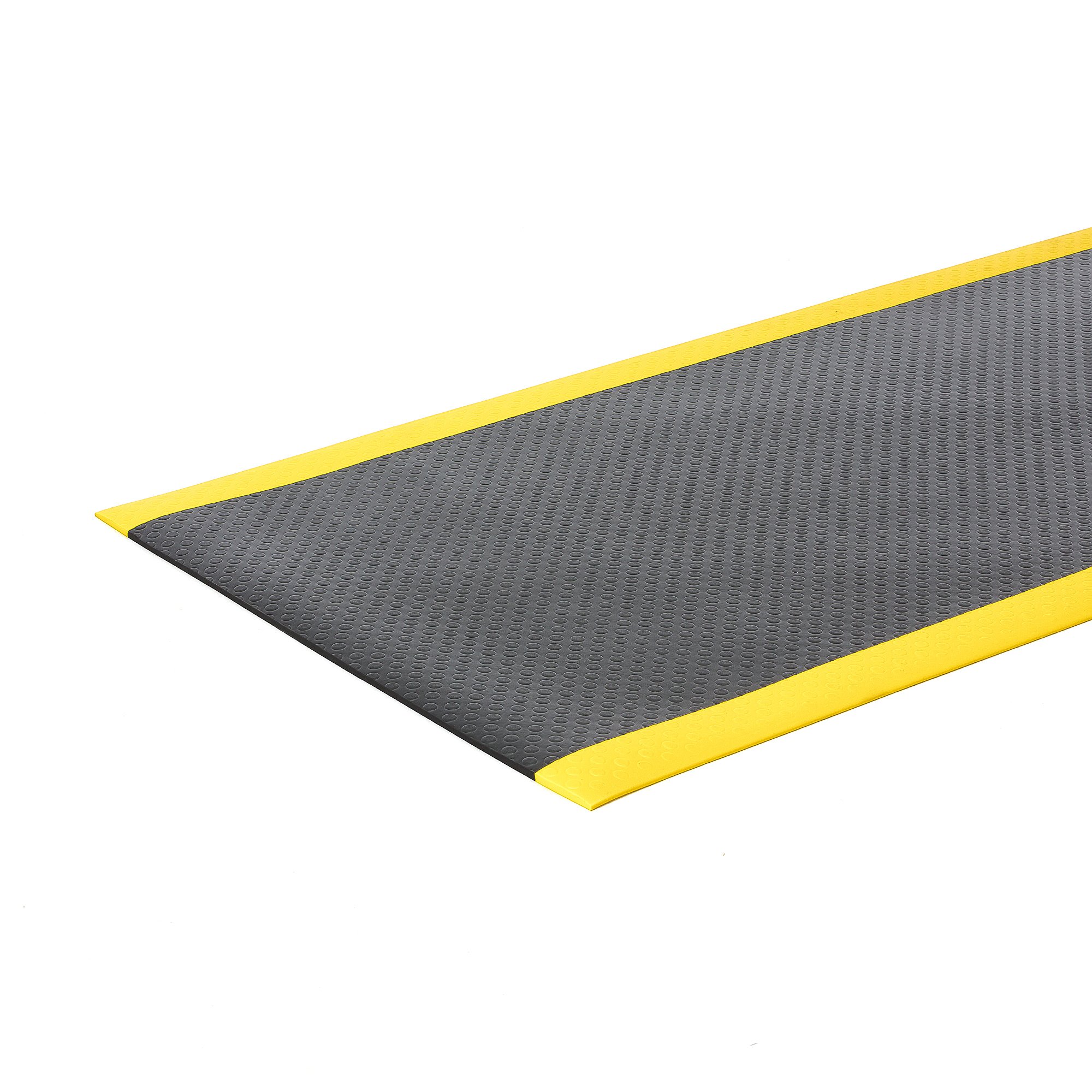 E-shop Gumová pracovná rohož SECURE, šírka 1220 mm, vlastná dĺžka, čierna/žltá