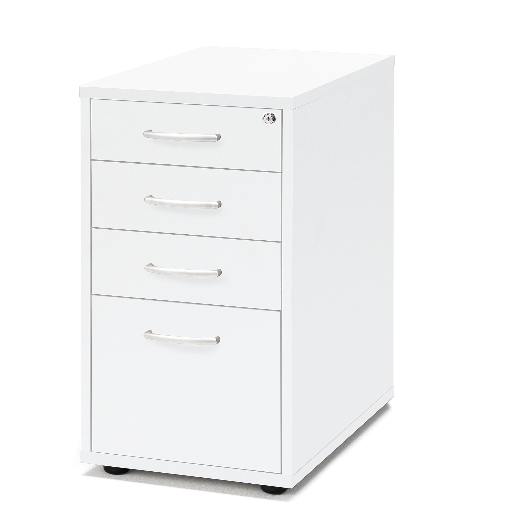 E-shop Kancelársky kontajner FLEXUS, 4 zásuvky, 720x400x600 mm, biely