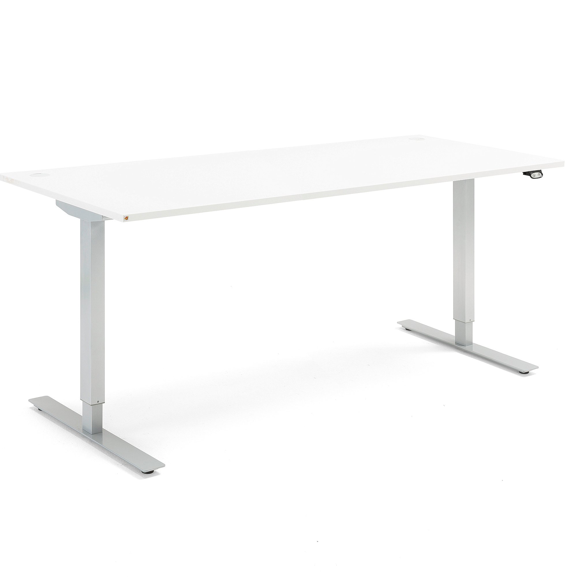 Výškovo nastaviteľný stôl FLEXUS, rovný, 1800x800 mm, biela