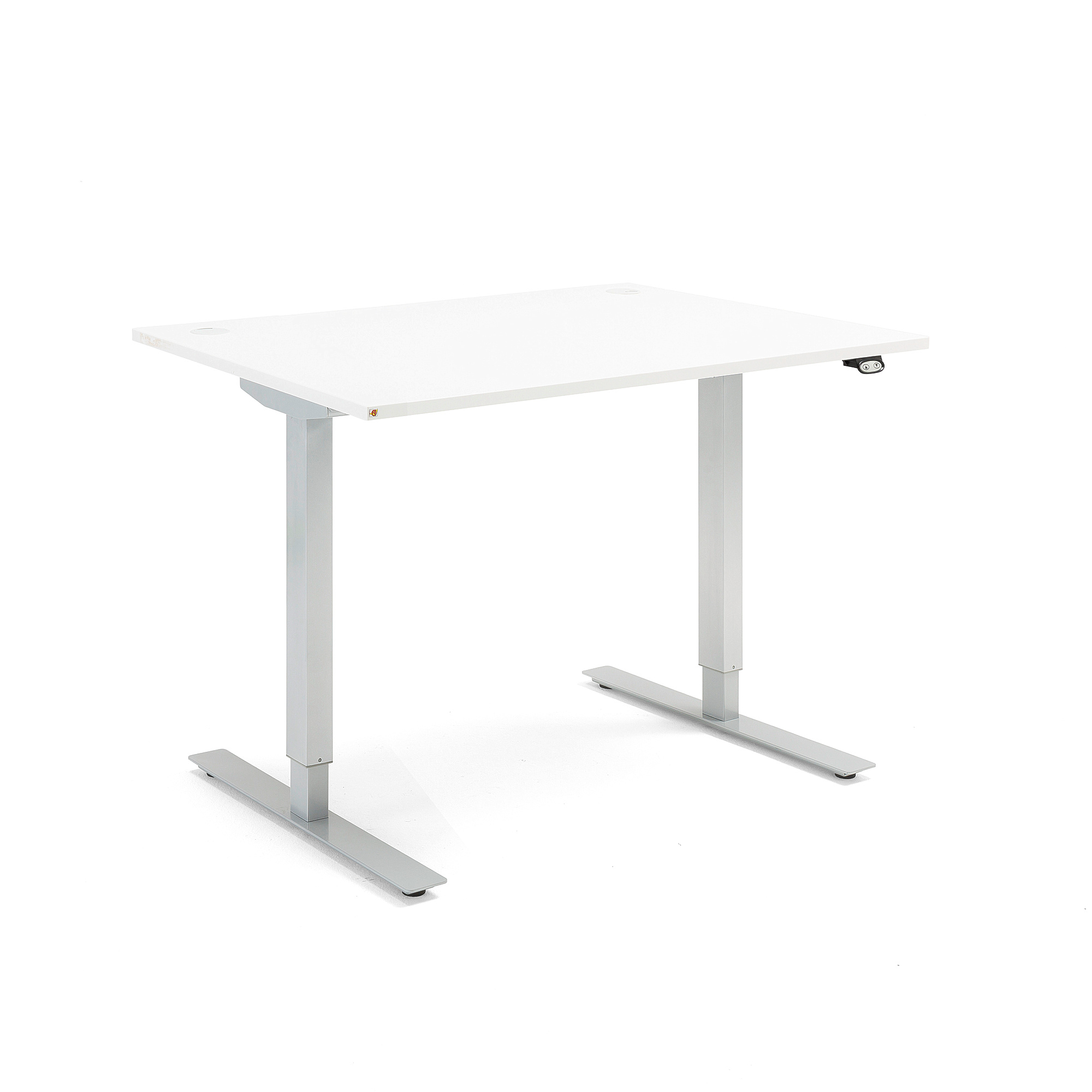 Výškovo nastaviteľný stôl FLEXUS, rovný, 1200x800 mm, biela