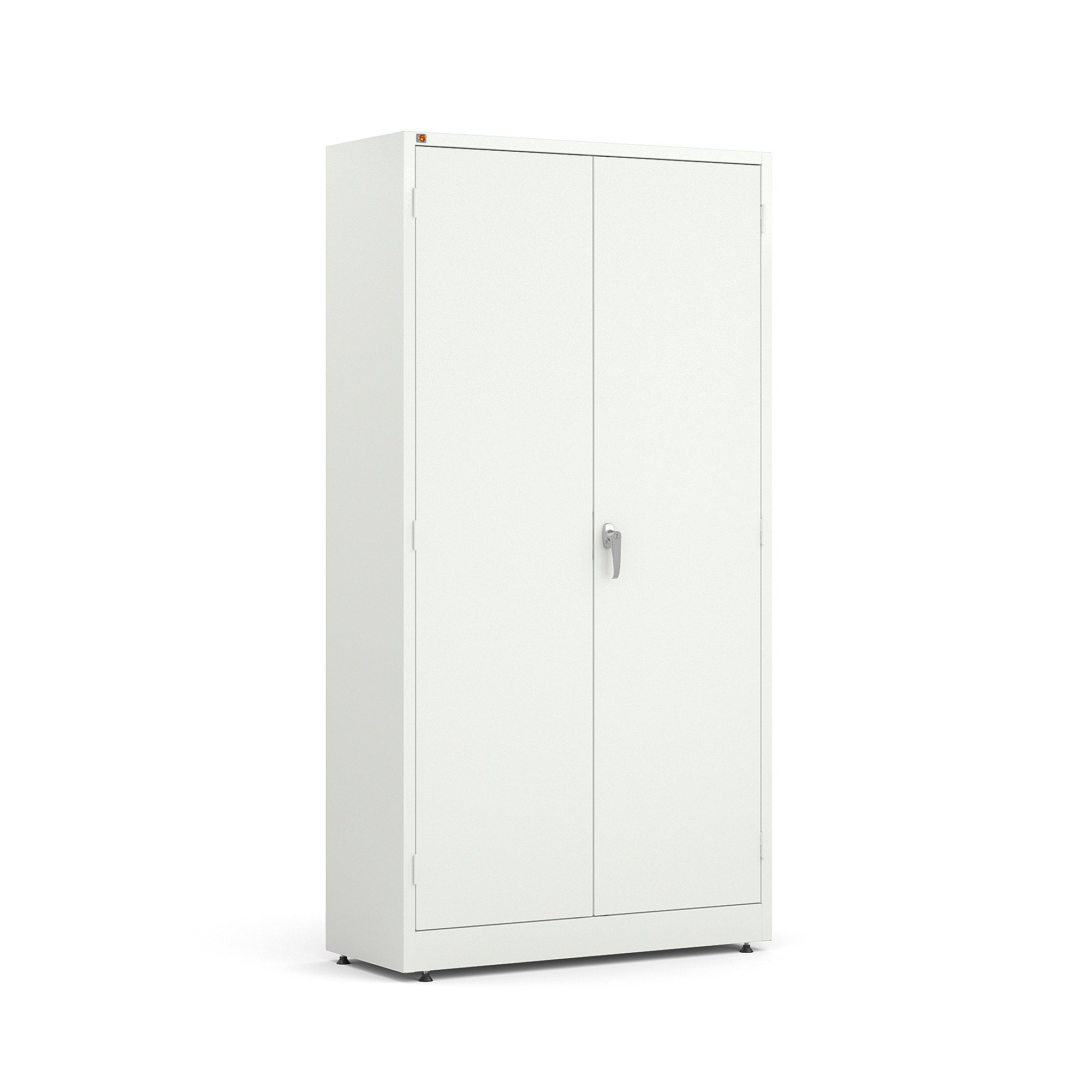 Levně Kovová skříň STYLE, 1900x1000x400 mm, bílá, bílé dveře