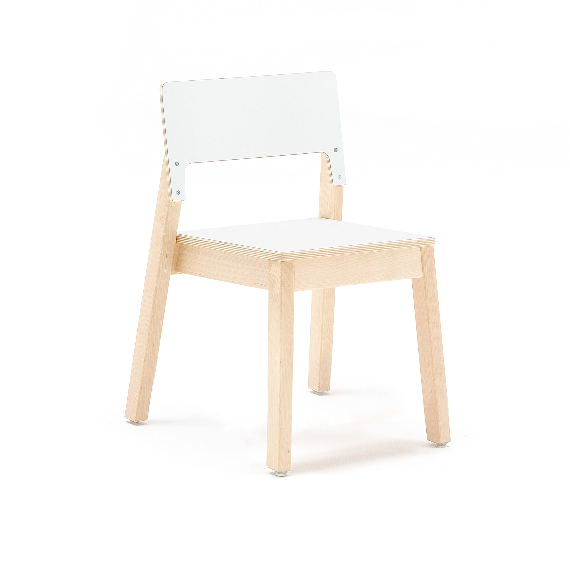 Levně Dětská židle LOVE, výška 380 mm, bříza, bílá
