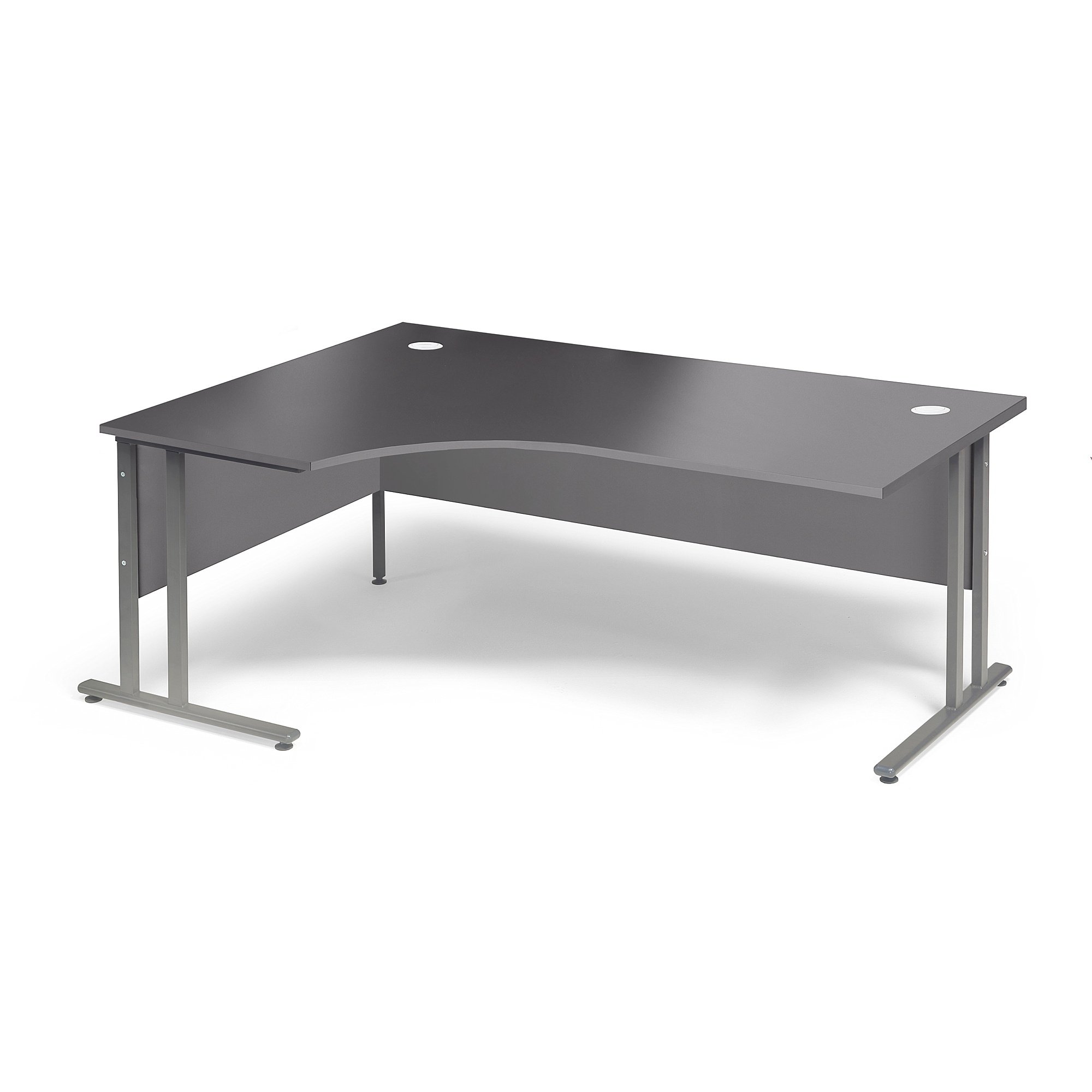Psací stůl FLEXUS, levý, 1800x1200 mm, šedá