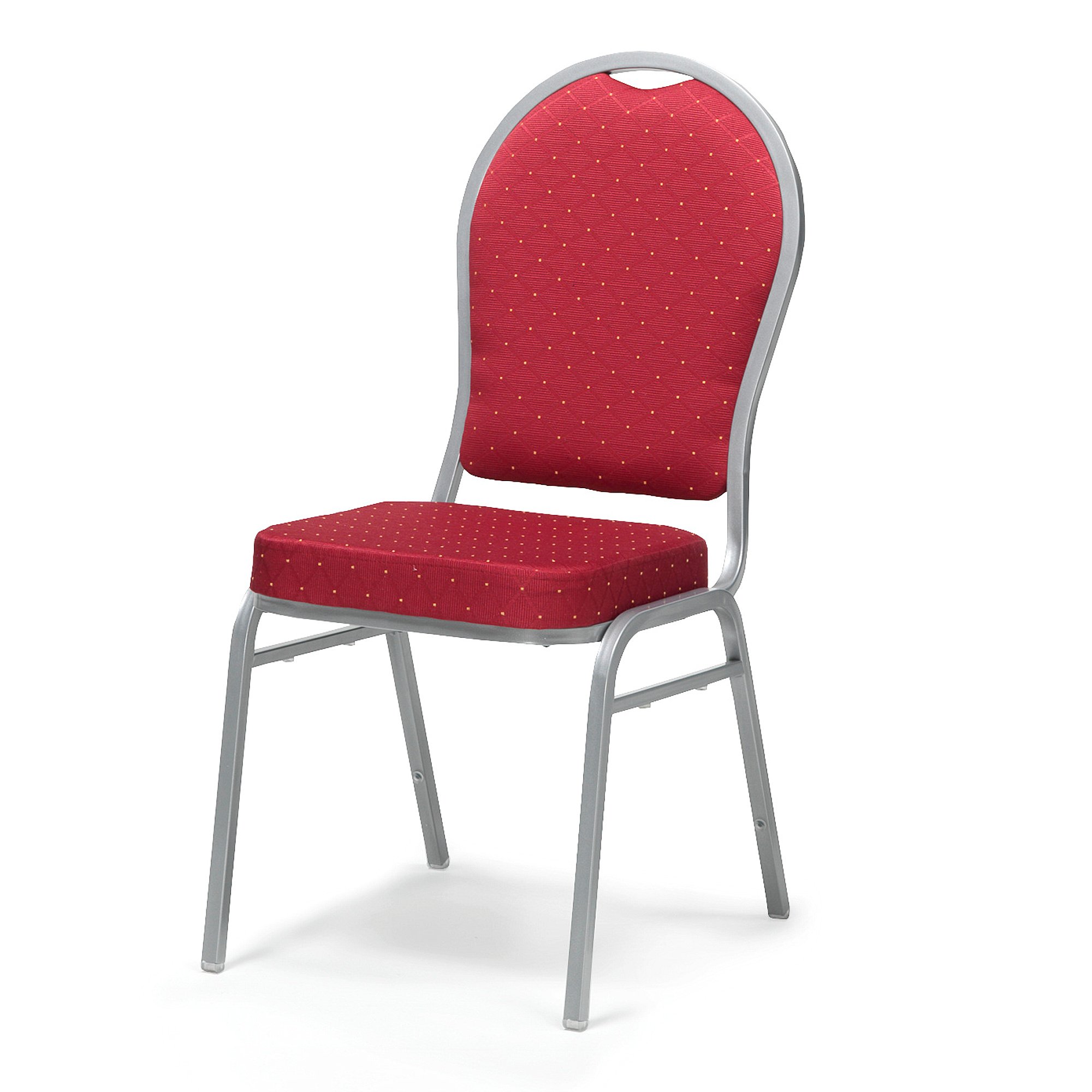 Banketová židle SEATTLE, červená, hliníkově šedý rám