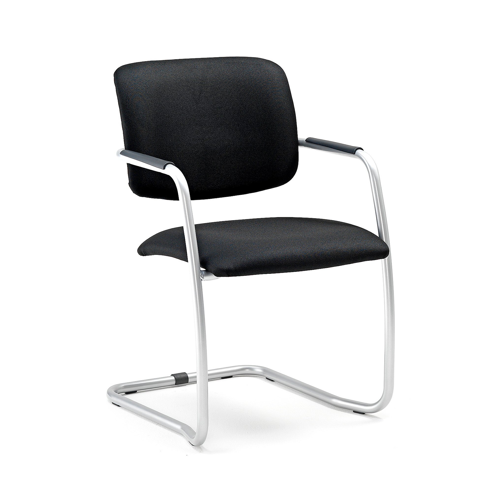 Levně Konferenční židle SIMCOE, pružný rám, černá/hliníkově šedá