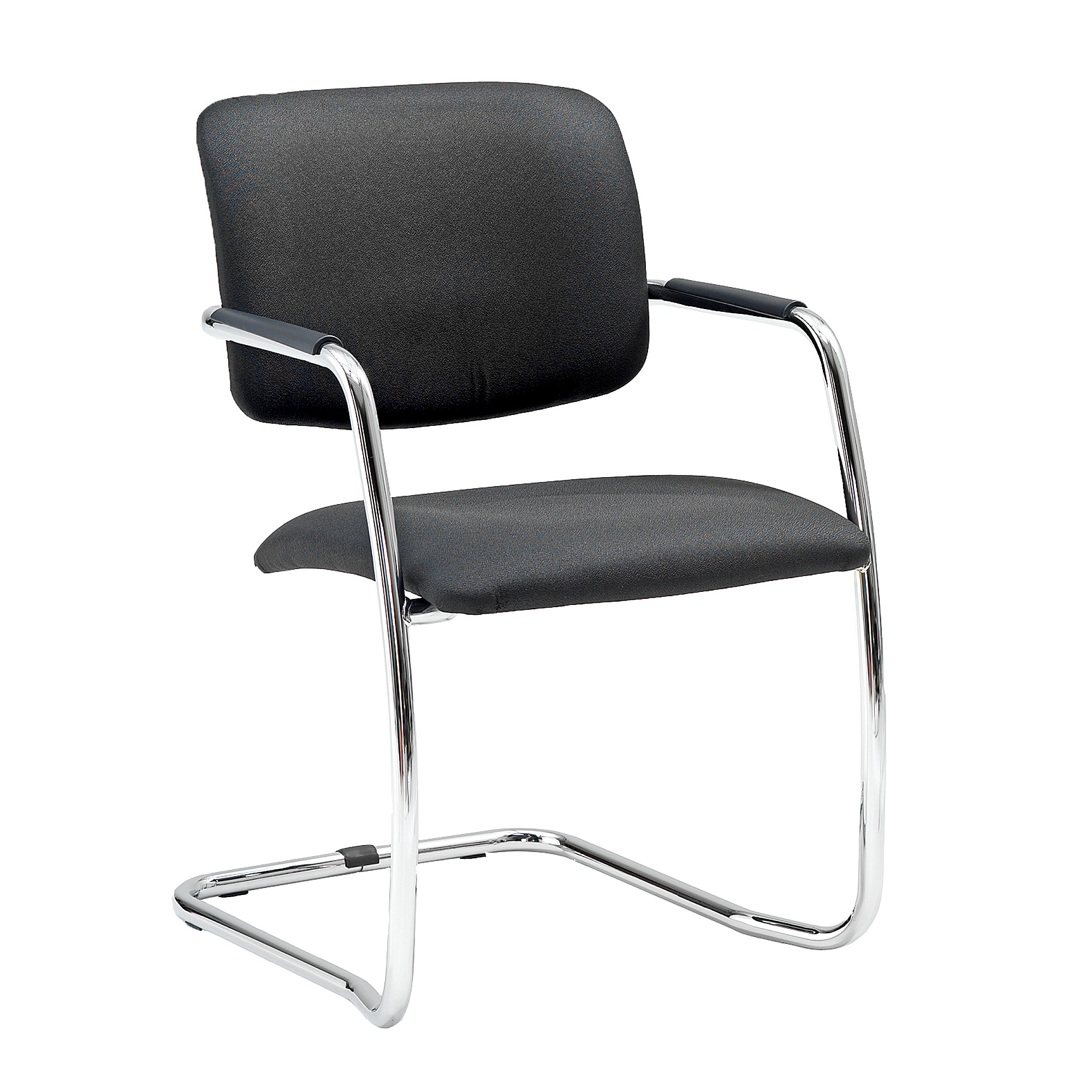 Konferenční židle SIMCOE, textilní potah, černá, chrom
