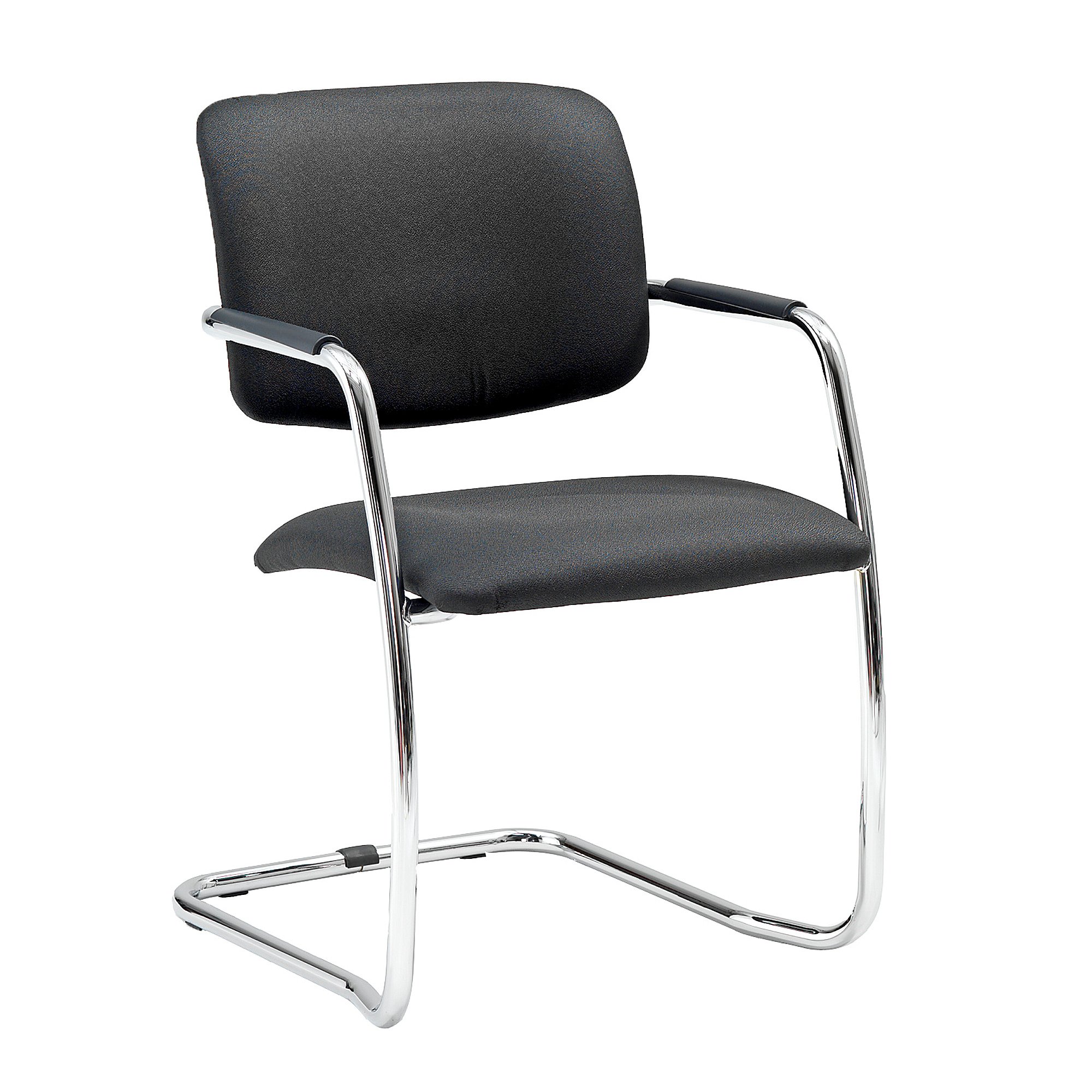 Levně Konferenční židle SIMCOE, textilní potah, černá, chrom