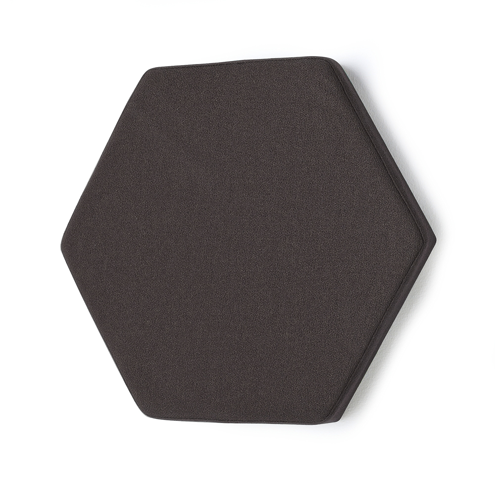 Akustický panel POLY, šestiúhelník, 600x600x50 mm, tmavě šedý