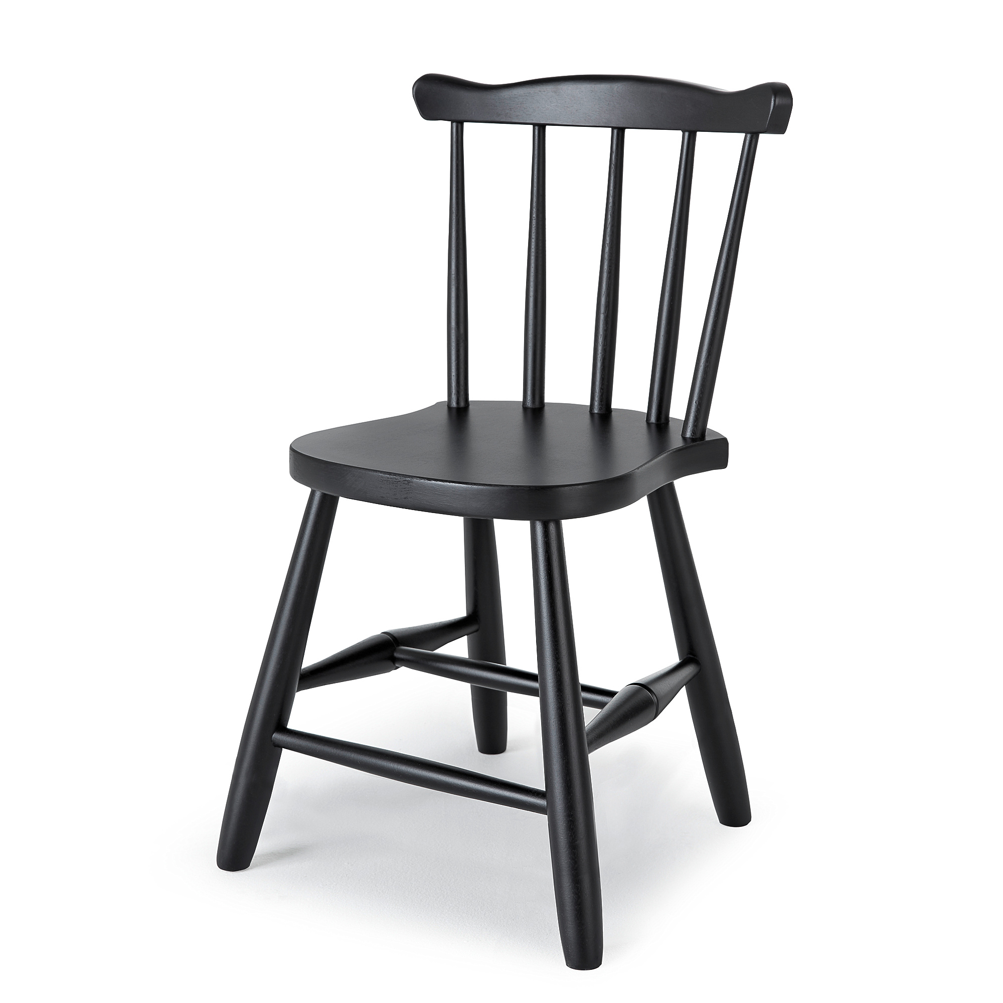 E-shop Detská stolička BASIC, V 370 mm, čierna