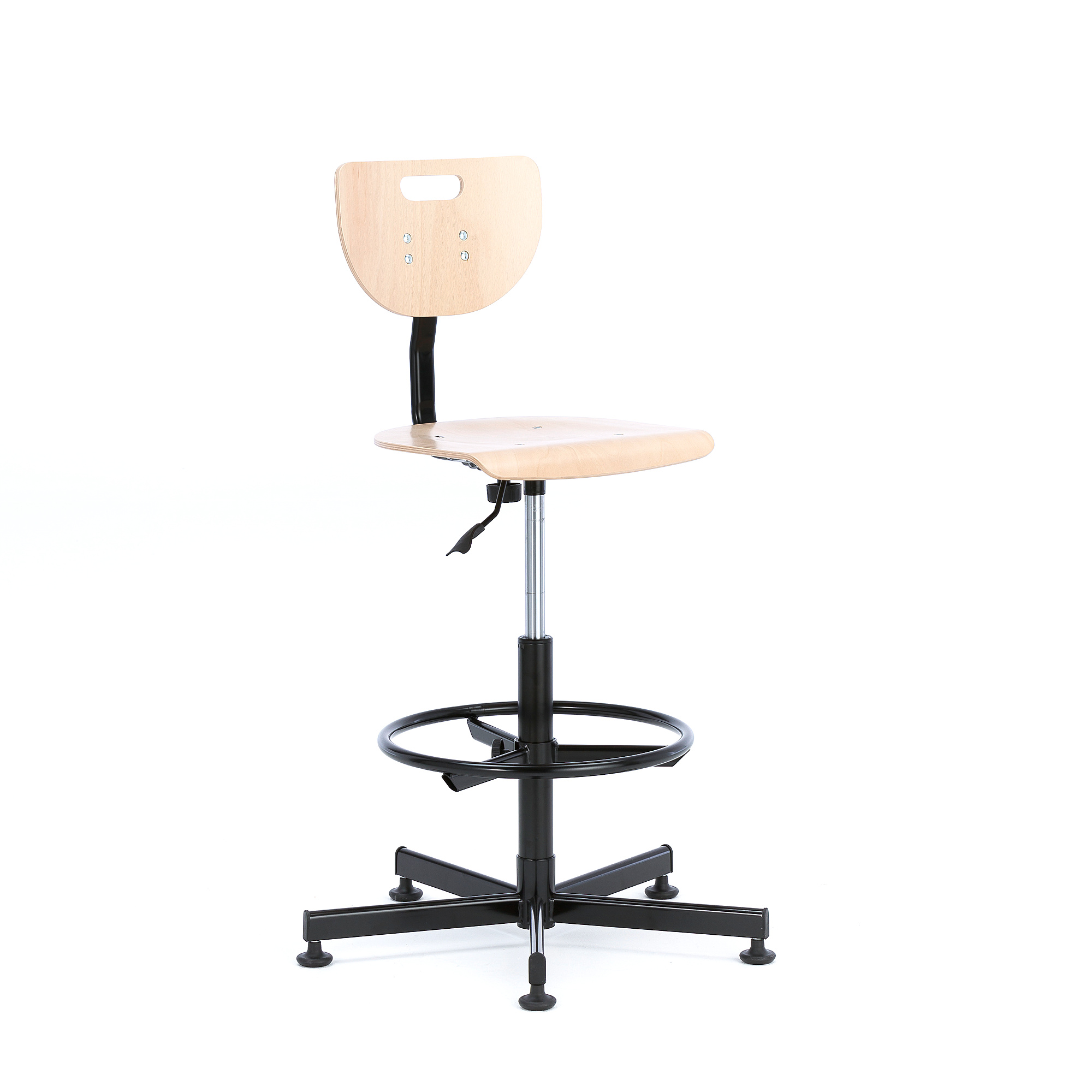 Levně Pracovní židle PALMER, 555-815 mm, opěrný kruh, buk