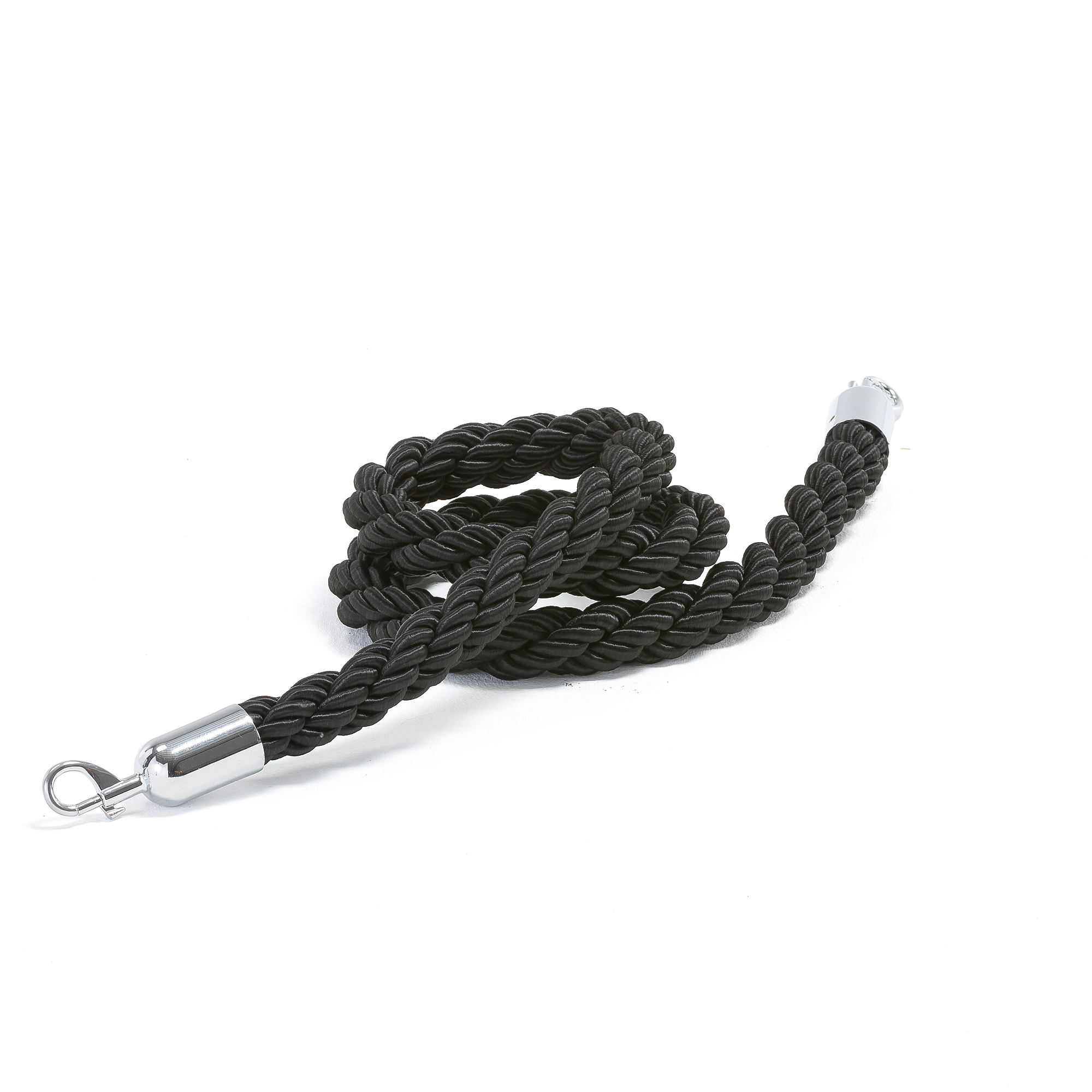 Levně Zahrazovací provaz 1500 mm, černý, nerezové koncovky
