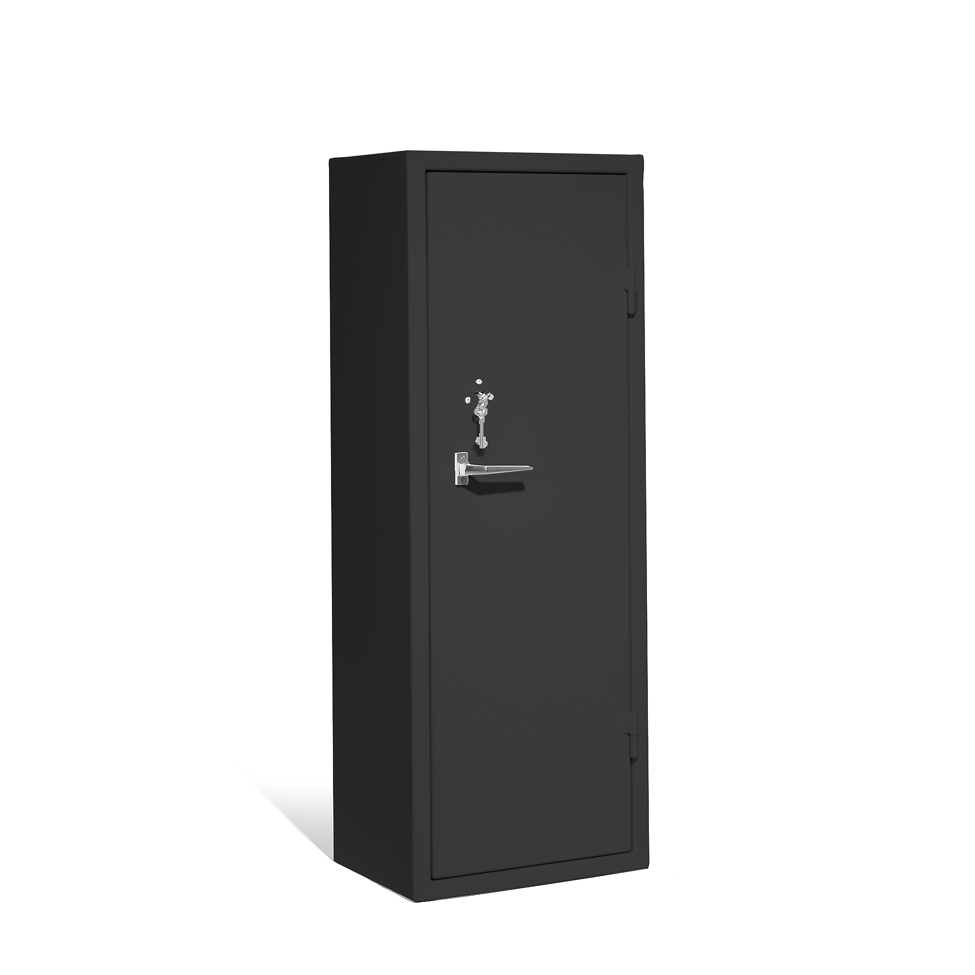 Bezpečnostní skříň CONTAIN, zámek na klíč, 1500x550x400 mm, černá
