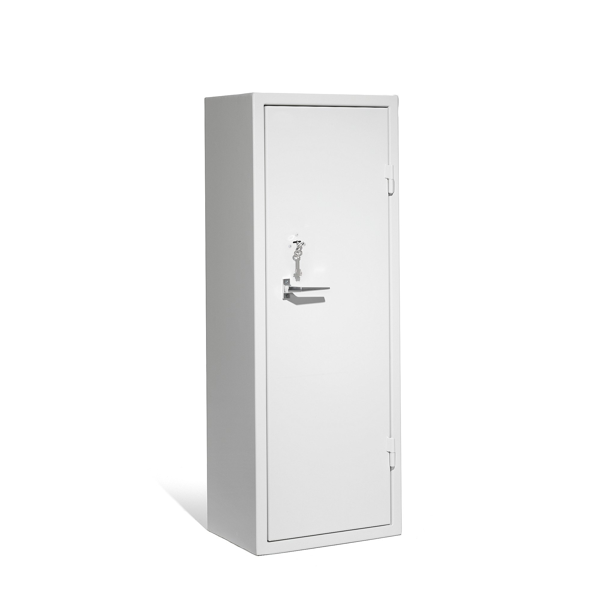 Bezpečnostní skříň CONTAIN, zámek na klíč, 1500x550x400 mm, bílá