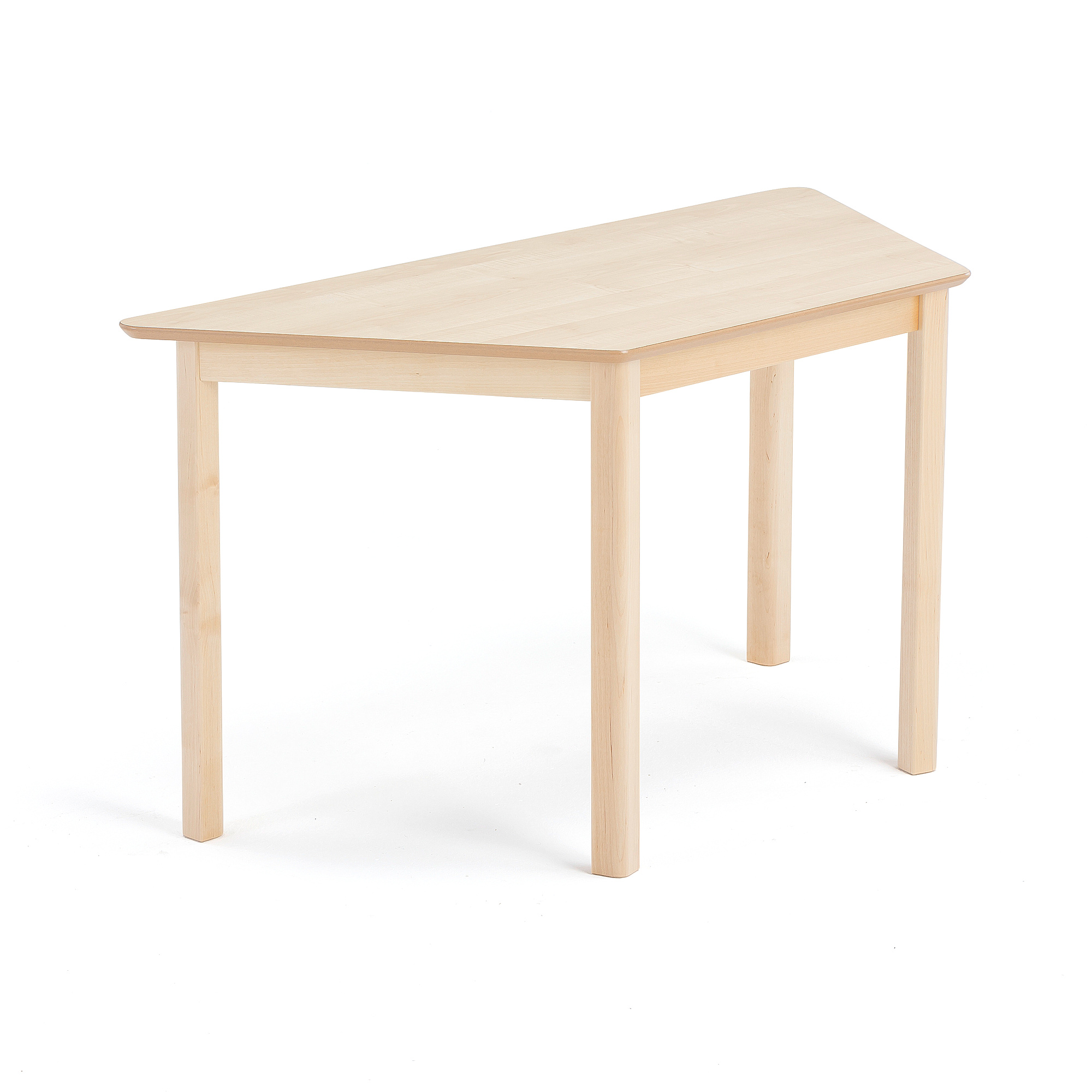 E-shop Detský stôl ZET, polovičný šesťhran, breza, 1200x600x630 mm