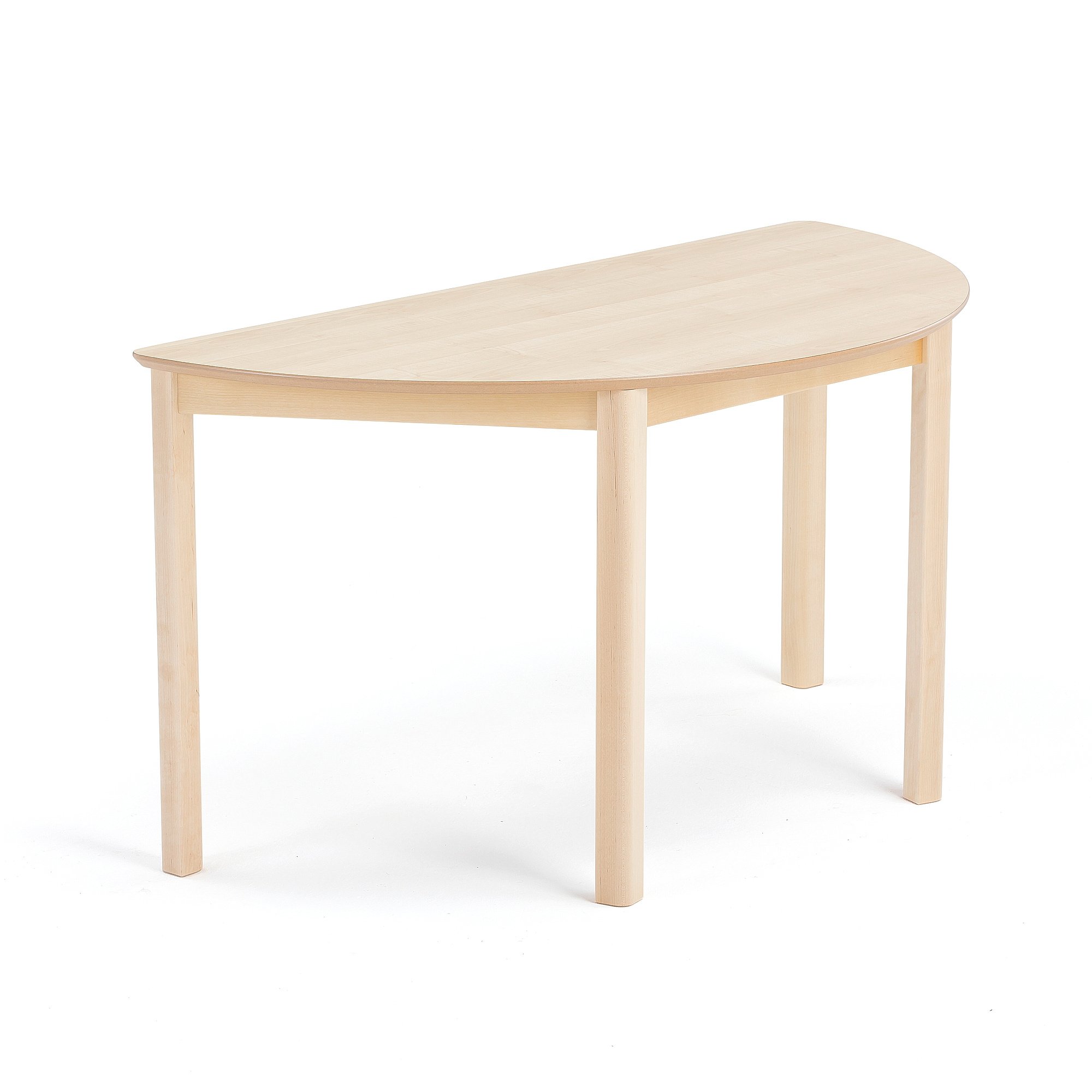 E-shop Detský stôl ZET, polkruh, breza, 1200x600x630 mm