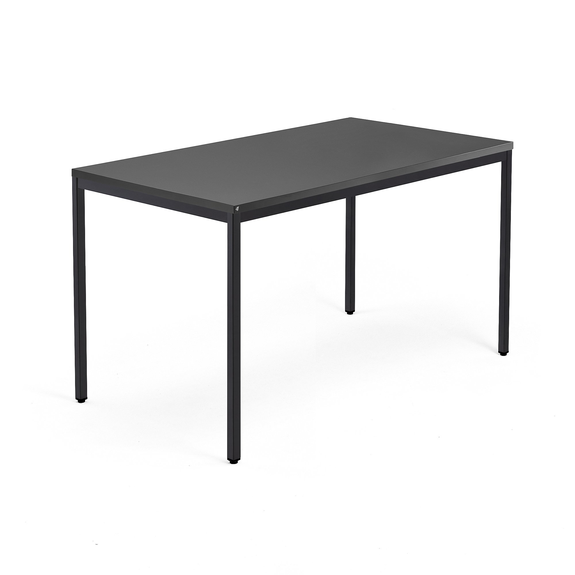 Levně Psací stůl QBUS, 4 nohy, 1400x800 mm, černý rám, černá