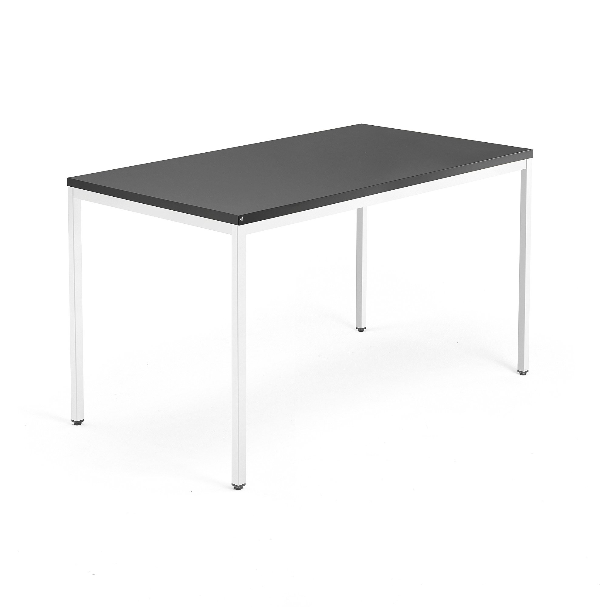 Levně Psací stůl QBUS, 4 nohy, 1400x800 mm, bílý rám, černá