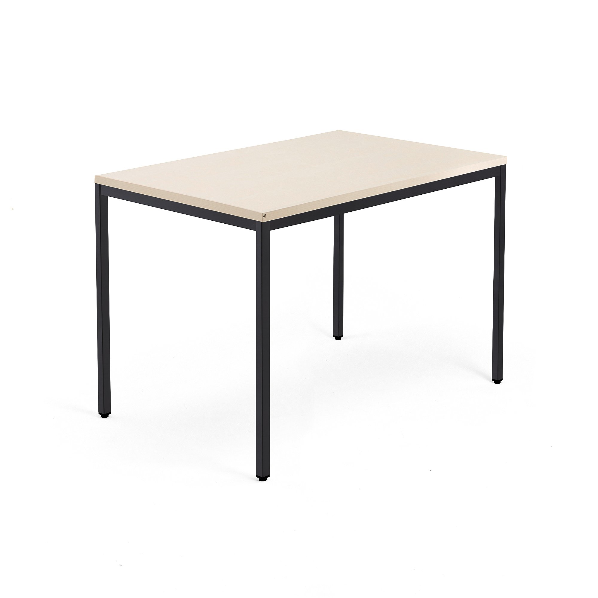 E-shop Kancelársky pracovný stôl QBUS, 1200x800 mm, breza/čierna