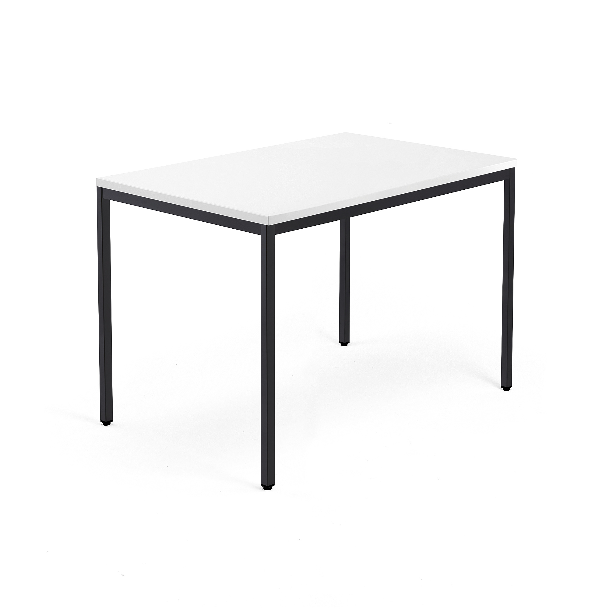 E-shop Kancelársky pracovný stôl QBUS, 1200x800 mm, biela/čierna