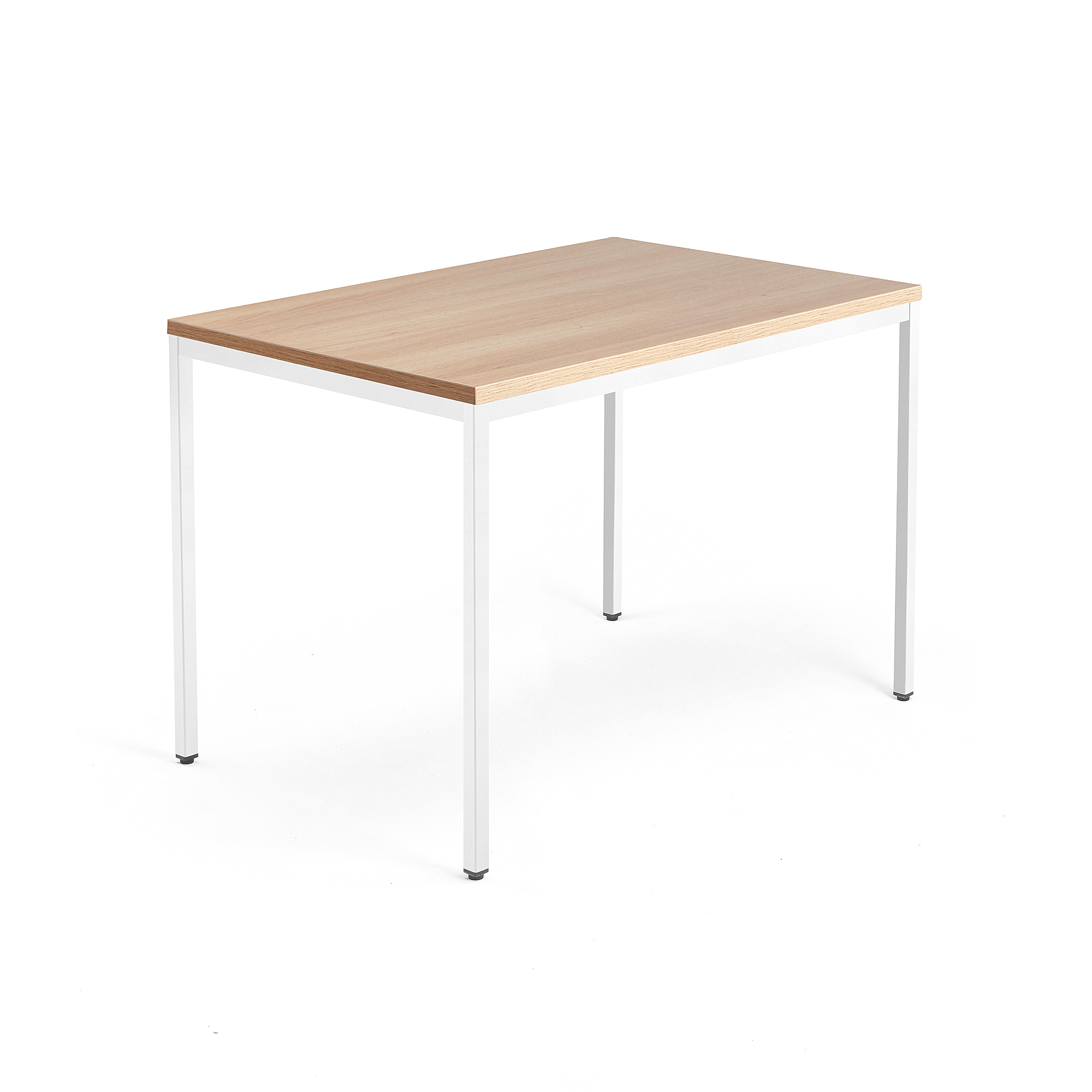 Levně Psací stůl QBUS, 4 nohy, 1200x800 mm, bílý rám, dub