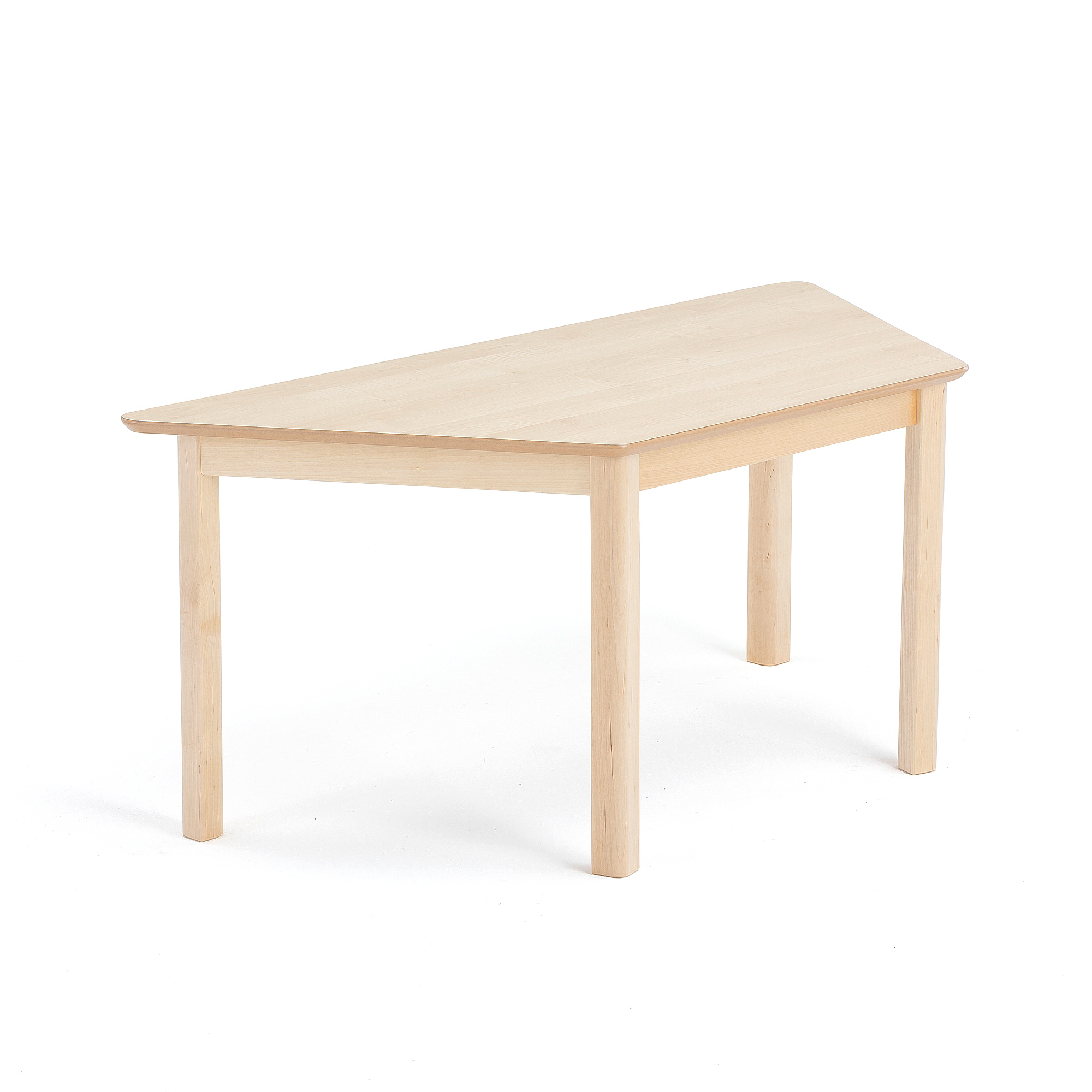 E-shop Detský stôl ZET, polovičný šesťhran, breza, 1200x600x500 mm