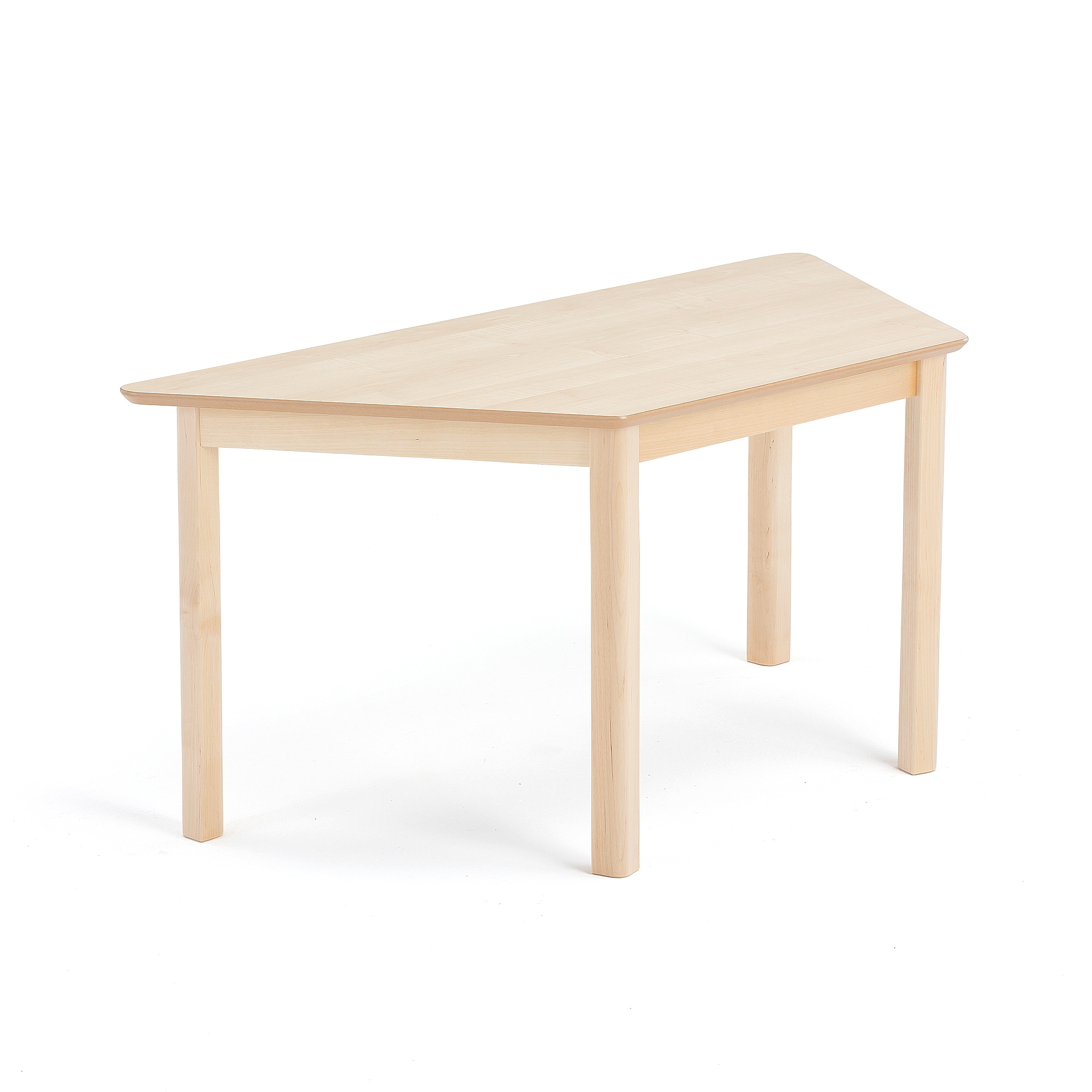 E-shop Detský stôl ZET, polovičný šesťhran, breza, 1200x600x550 mm