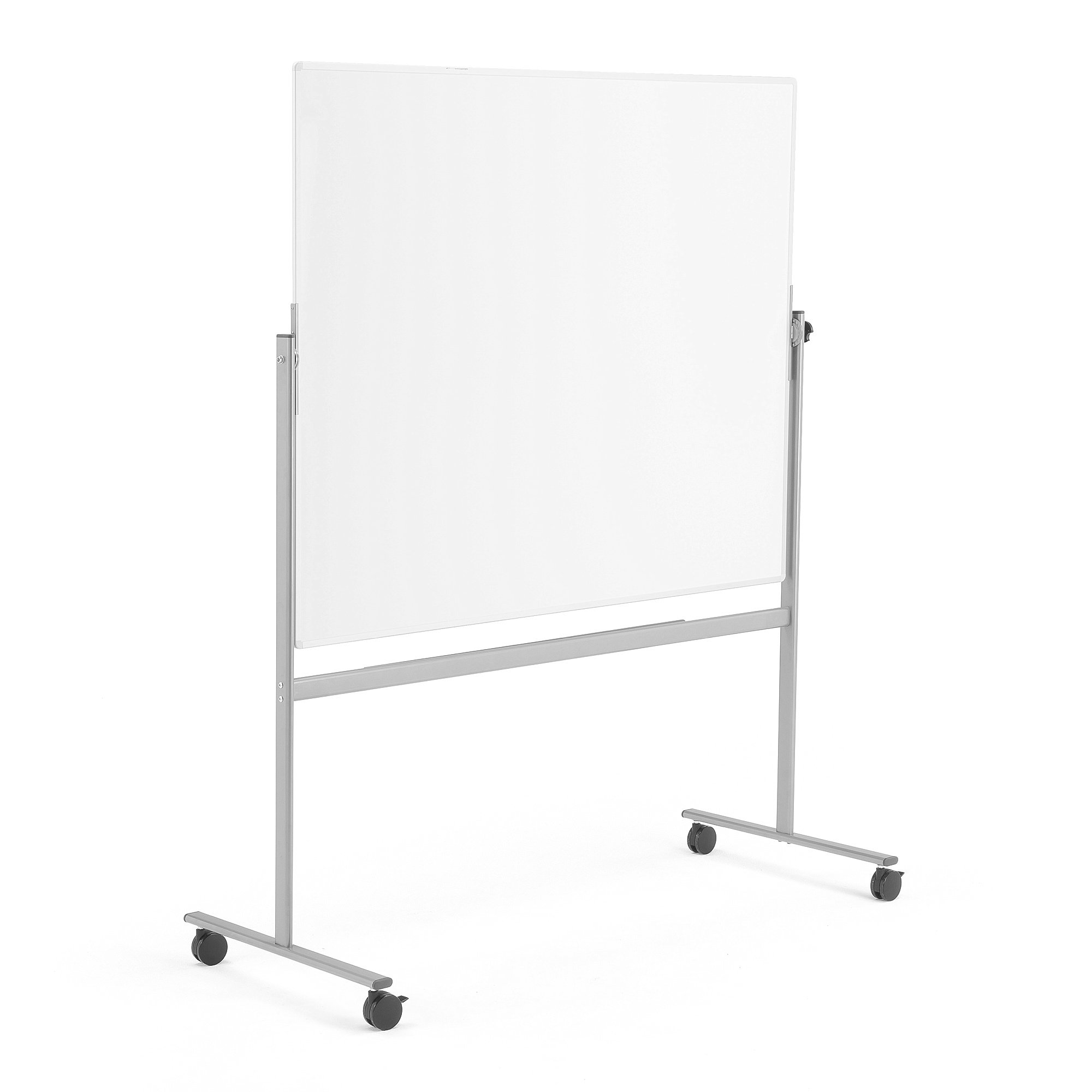 E-shop Biela magnetická tabuľa s kolieskami DORIS, obojstranná, 1500x1200 mm
