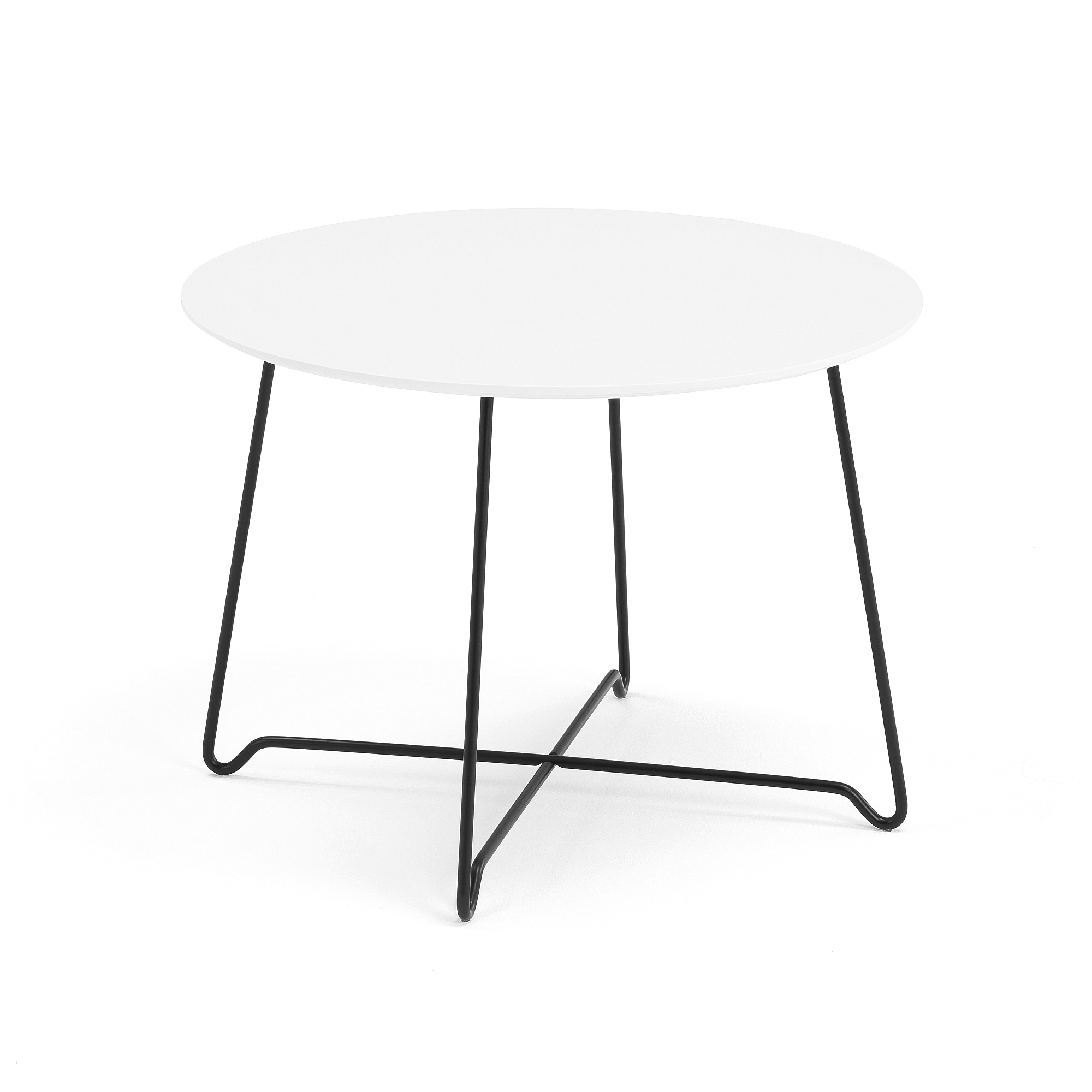E-shop Kaviarenský stolík IRIS, výška 510 mm, čierna / biela