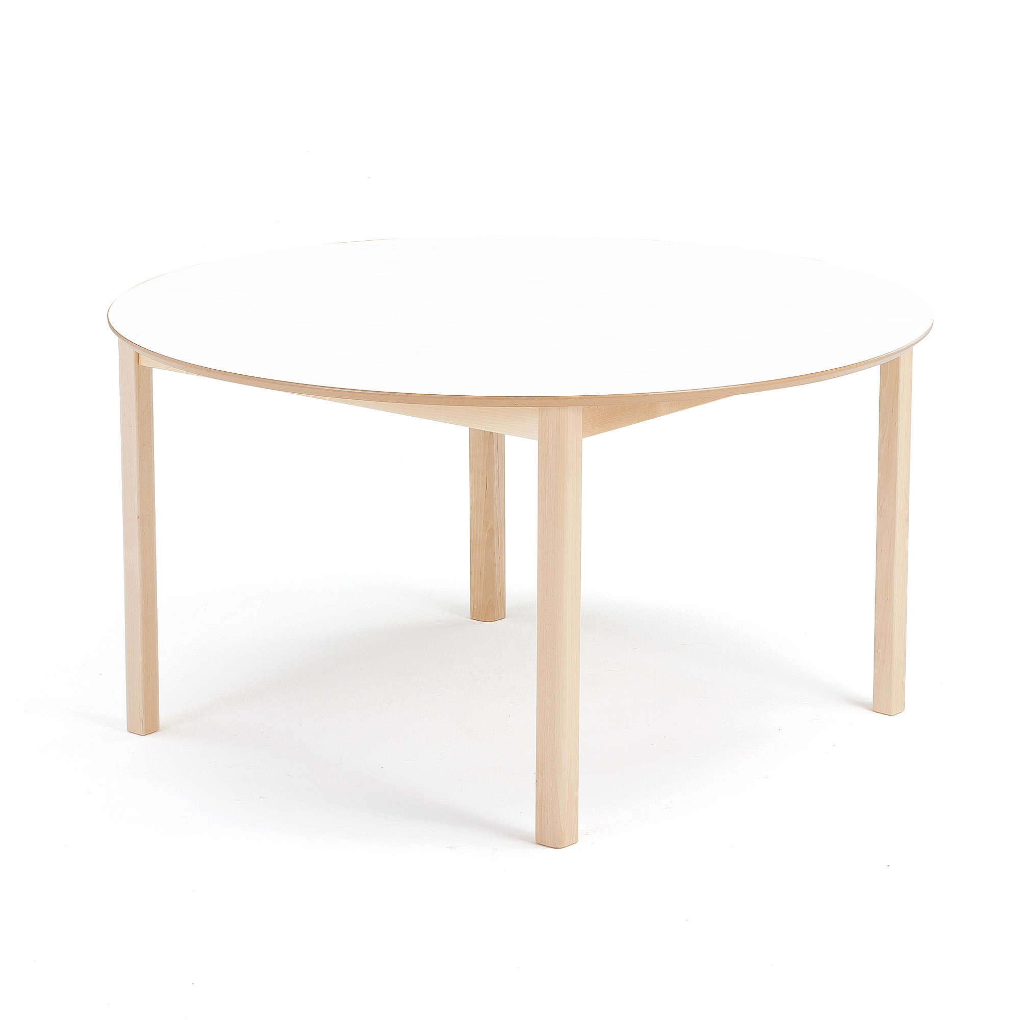 E-shop Detský stôl ZET, okrúhly, breza + biela, 1200x630 mm