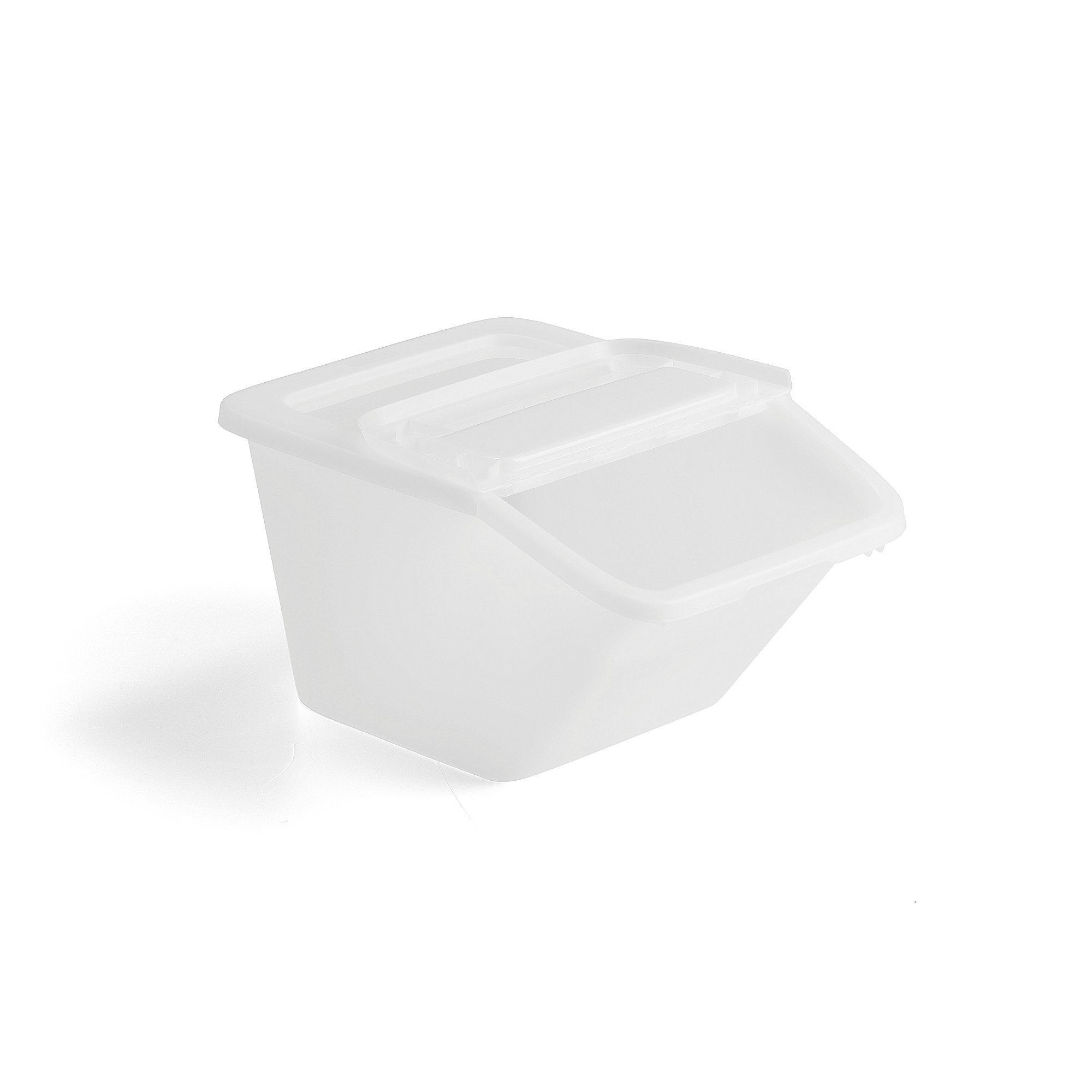 Úložný plastový box FENTON, 34 L, biely