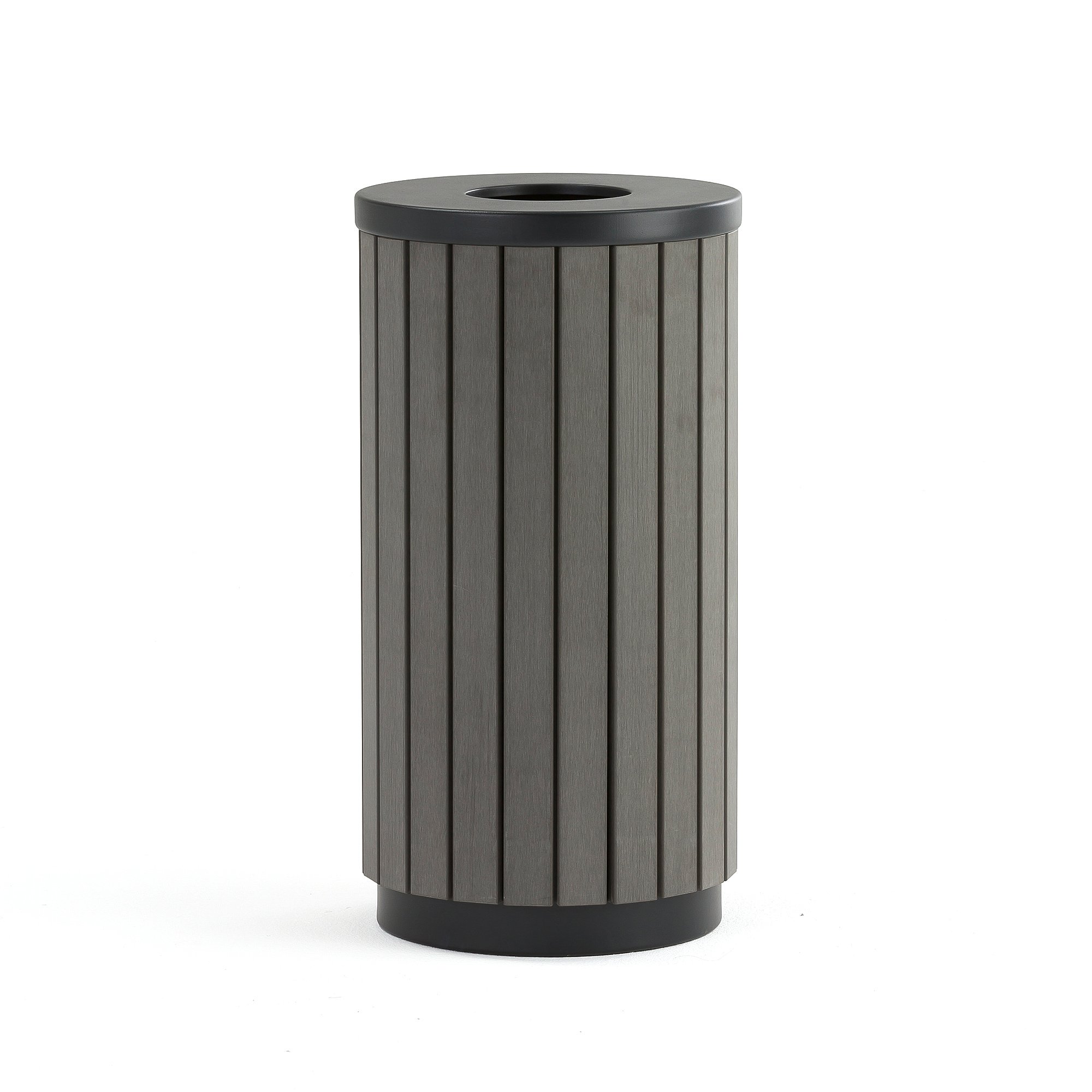Venkovní odpadkový koš MURRAY, bez popelníku, 42 l, šedý