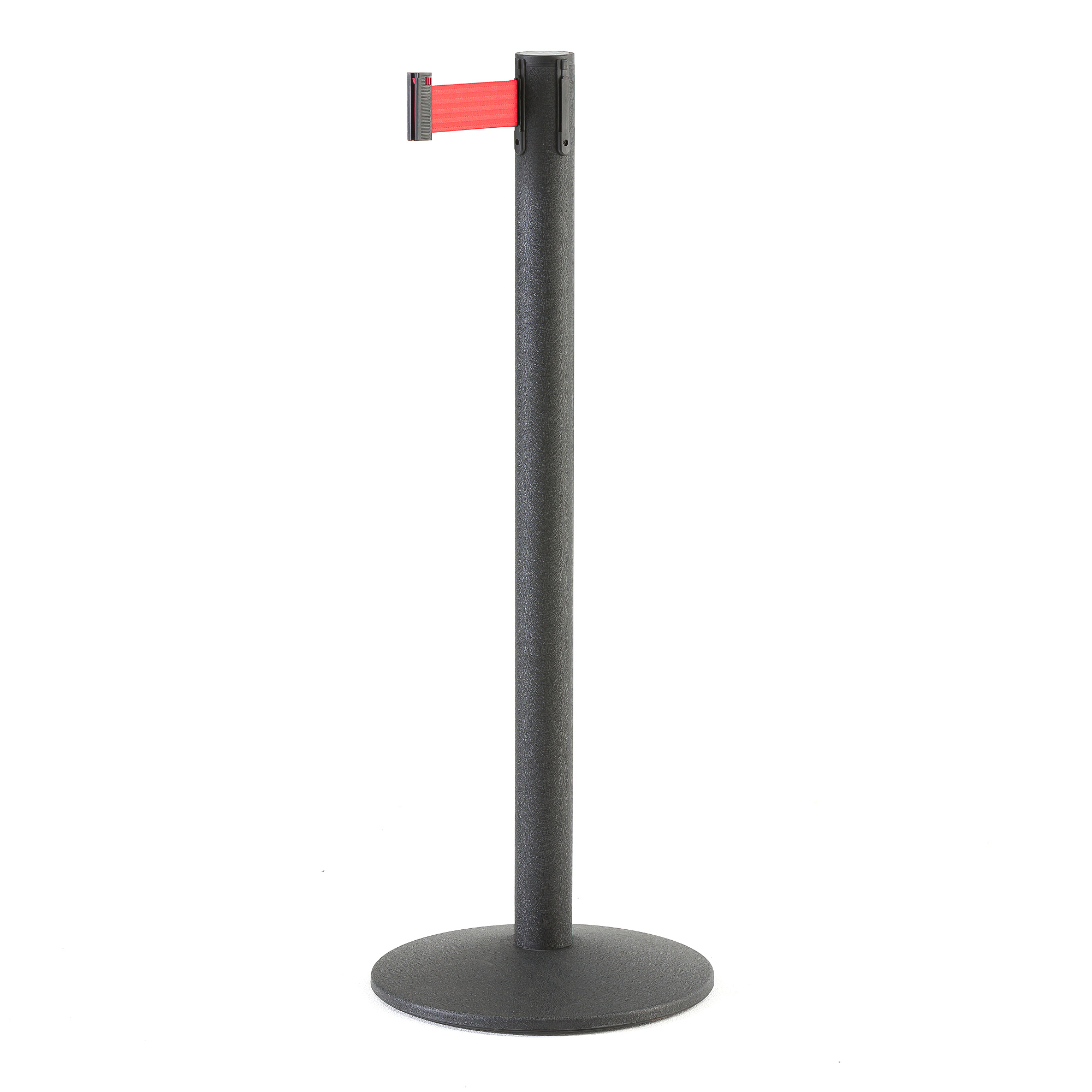E-shop Bariérový systém, 3650 mm, čierny, červená páska