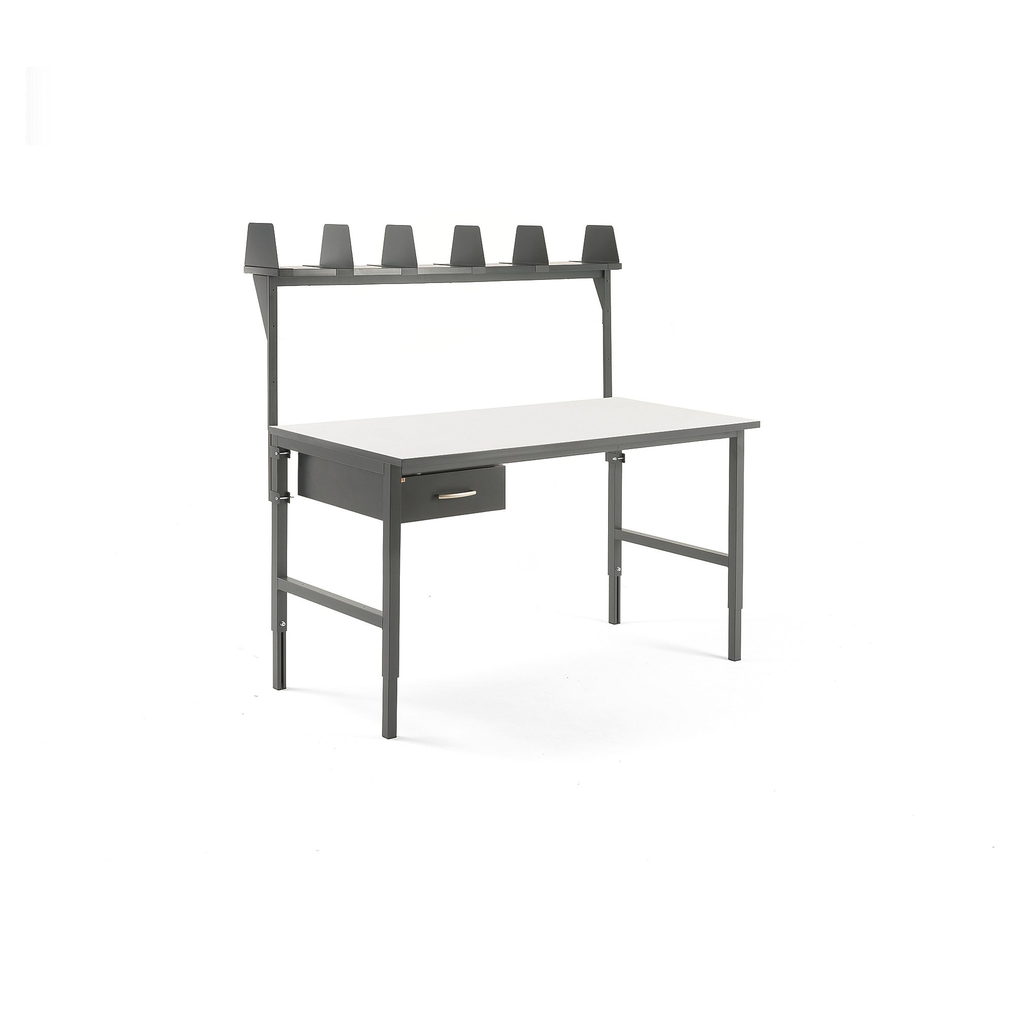 E-shop Dielenský stôl Cargo, 1600x750 mm, 1 zásuvka + vrchná polica