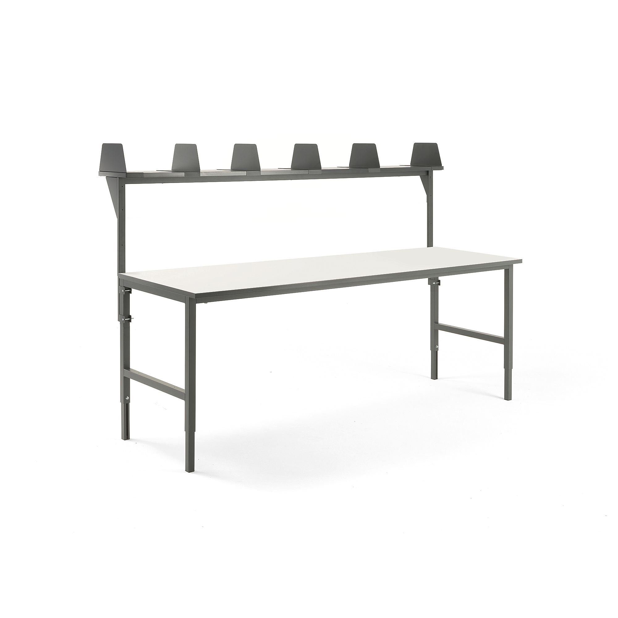 E-shop Dielenský stôl Cargo, 2400x750 mm, horná polica