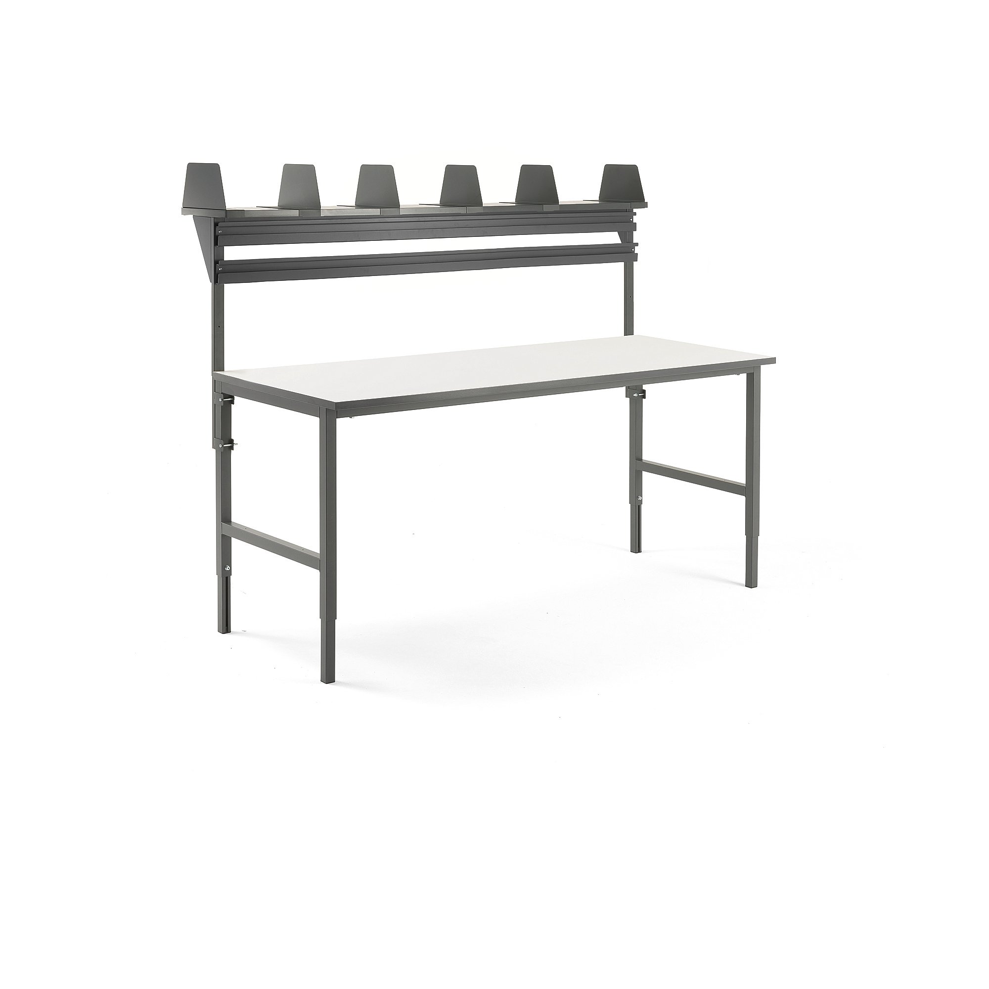 E-shop Dielenský stôl Cargo, 2000x750 mm, vrchná polica + 2 koľajnice