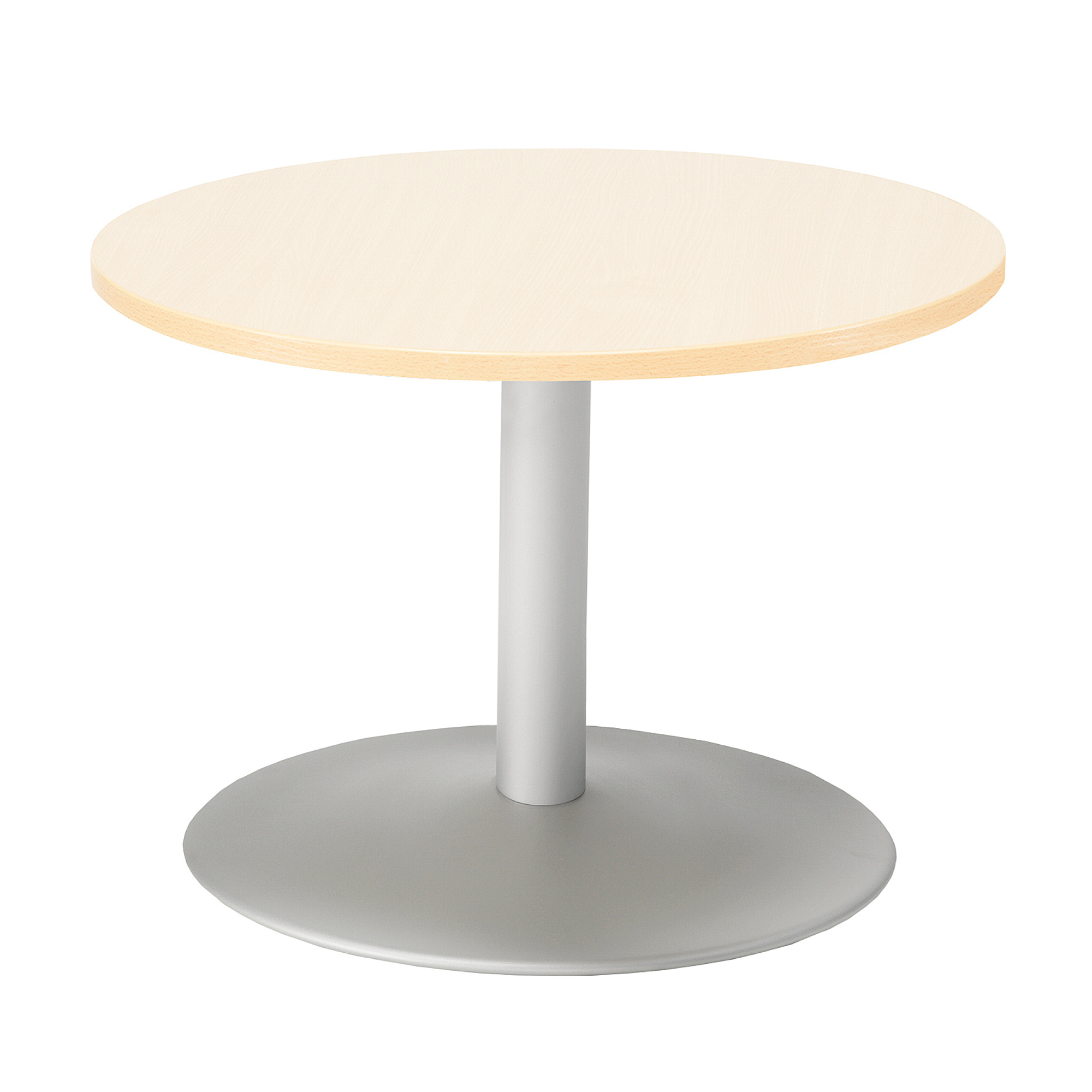 Konferenční stolek MONTY, Ø700 mm, bříza/hliníkově šedá