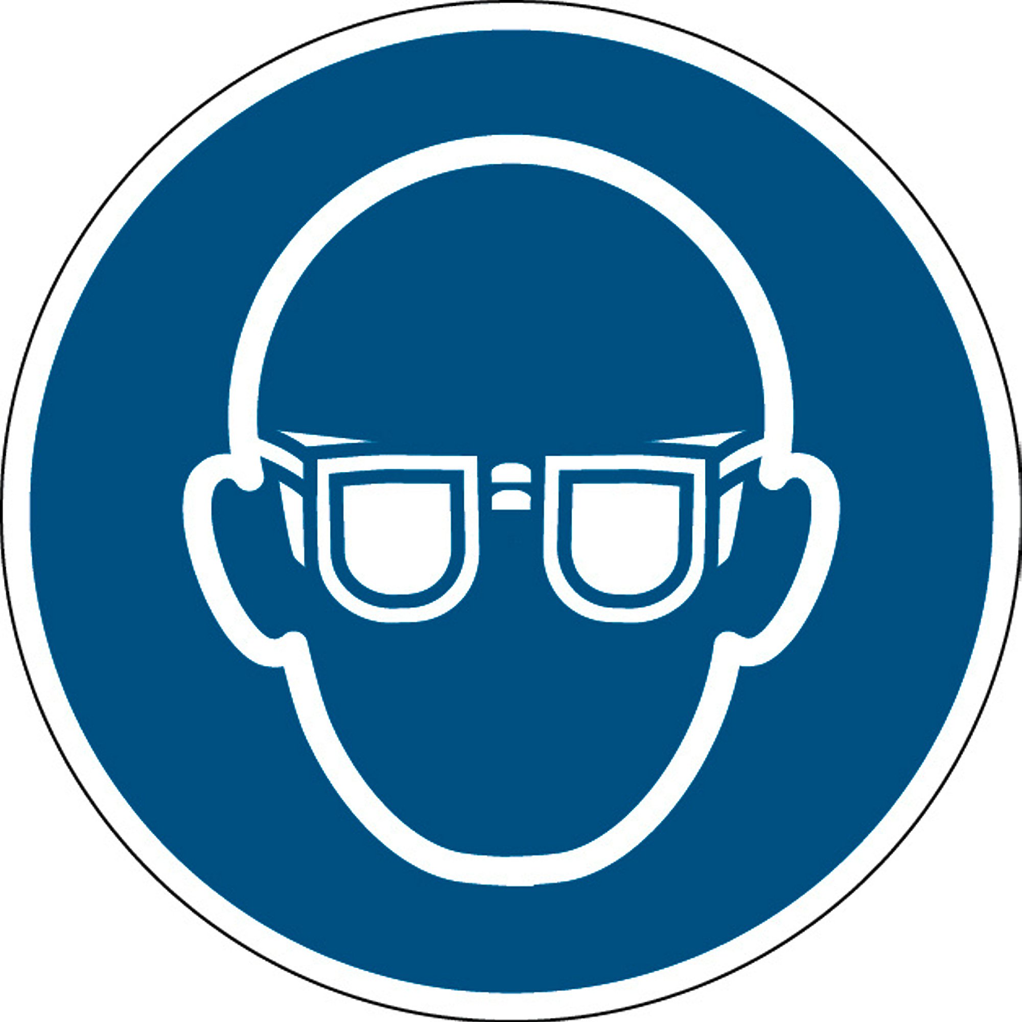 E-shop Bezpečnostné značenie: Používajte ochranu očí, polyester, Ø 200 mm