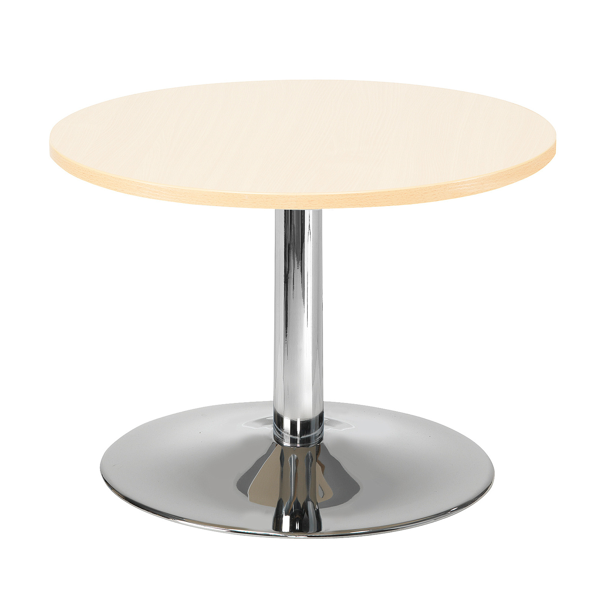 Konferenční stolek MONTY, Ø700 mm, bříza/chrom