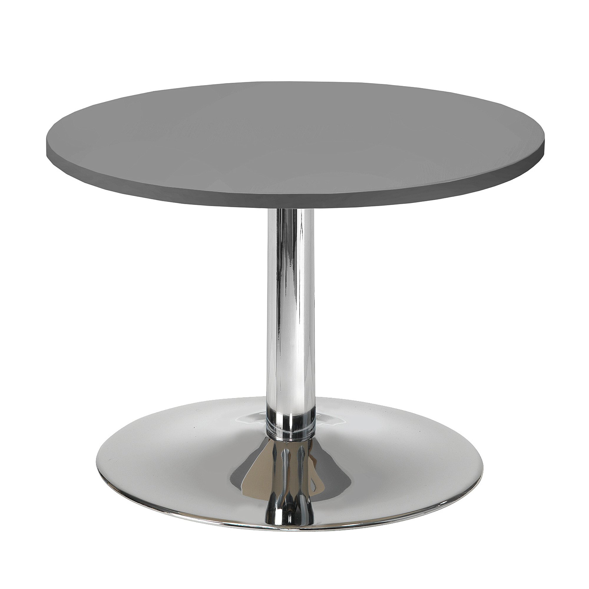 Levně Konferenční stolek MONTY, Ø700 mm, šedá/chrom