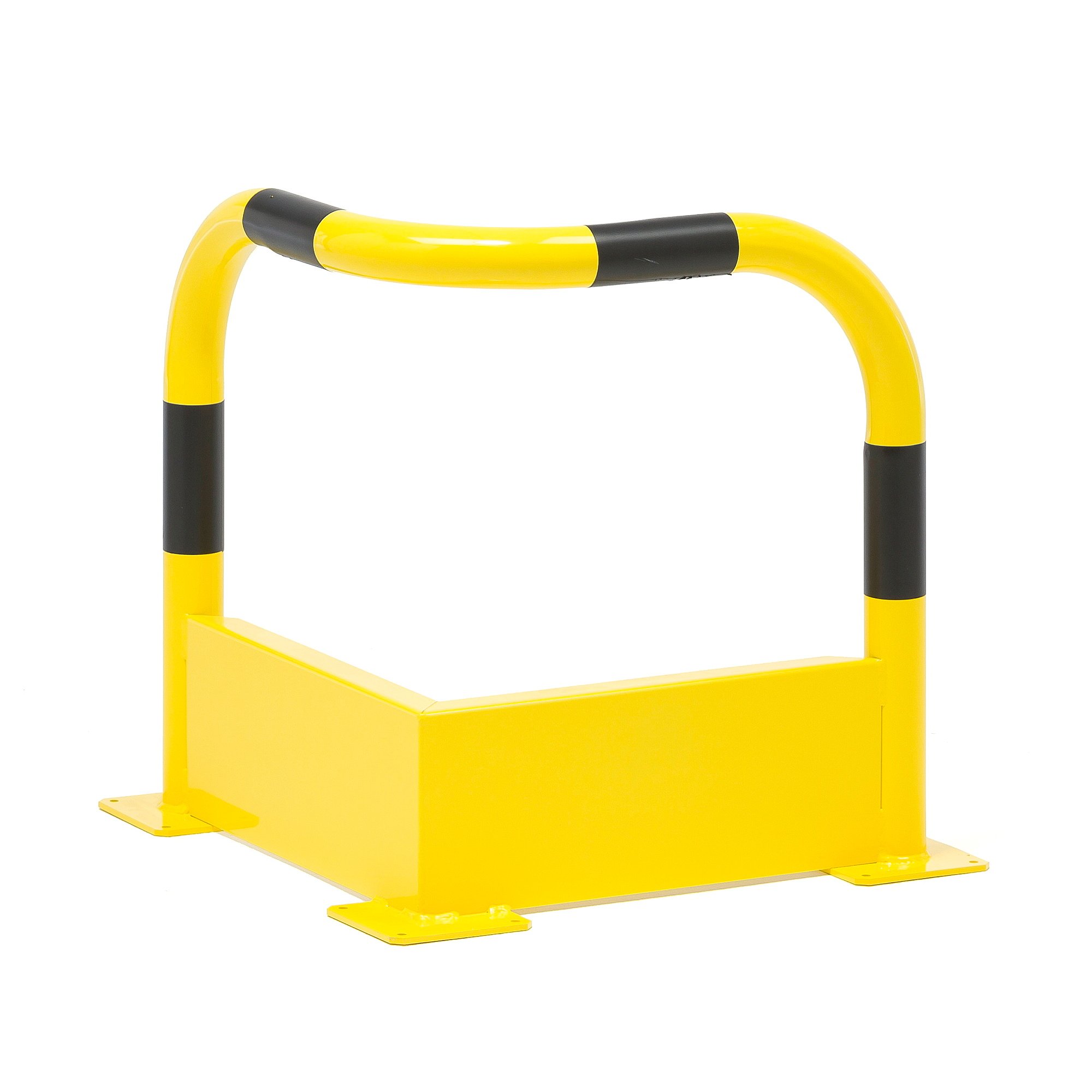 E-shop Bezpečnostná zábrana, rohová, 550x550 mm, žltá/čierna