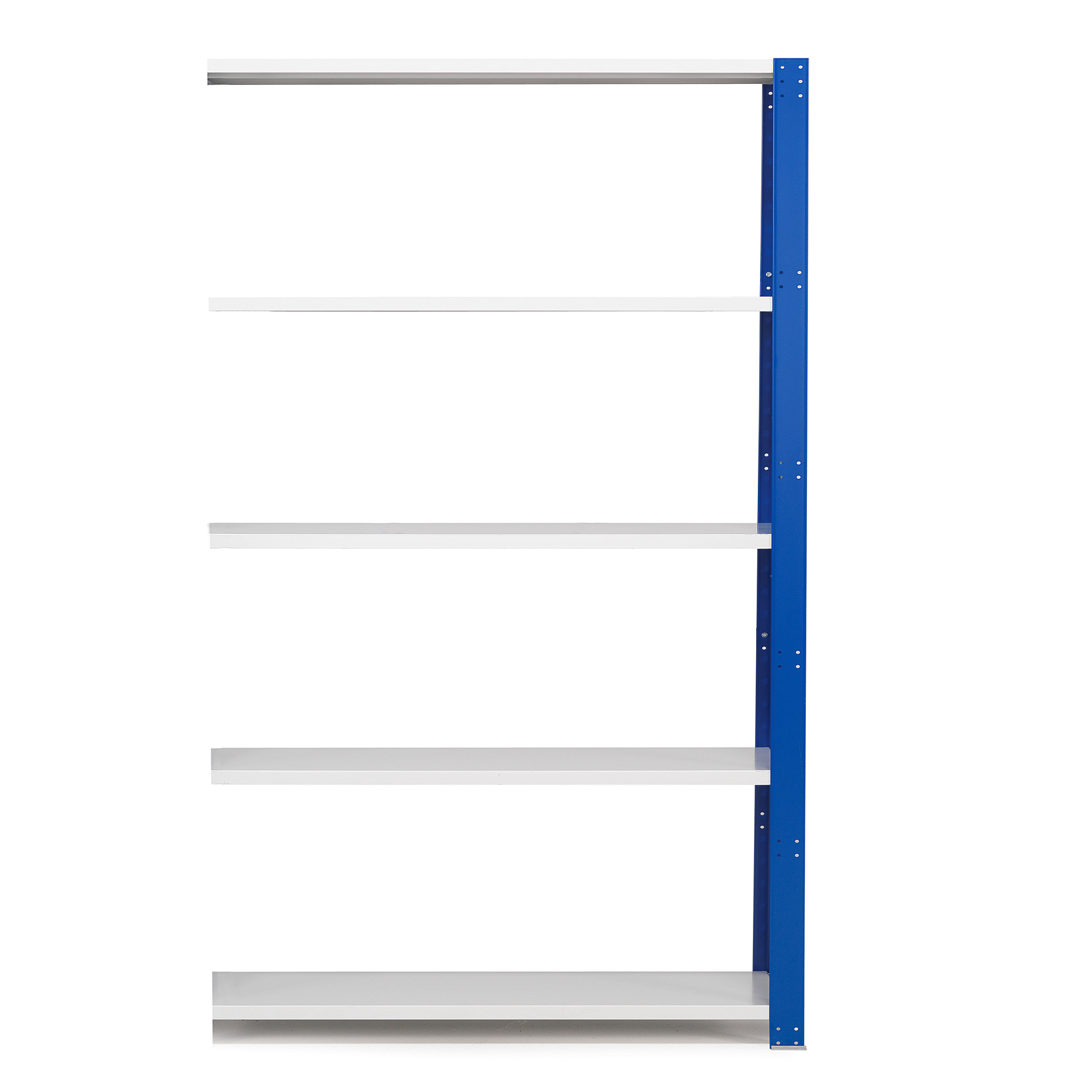Levně Kovový regál MIX, přídavný, 2100x1305x500 mm, modrý, šedé police