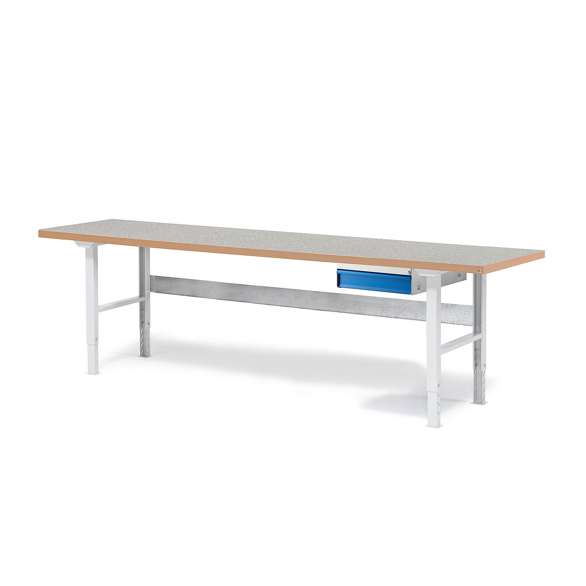Dielenský stôl SOLID 750, so zásuvkou, nosnosť 750 kg, 2500x800 mm, vinyl